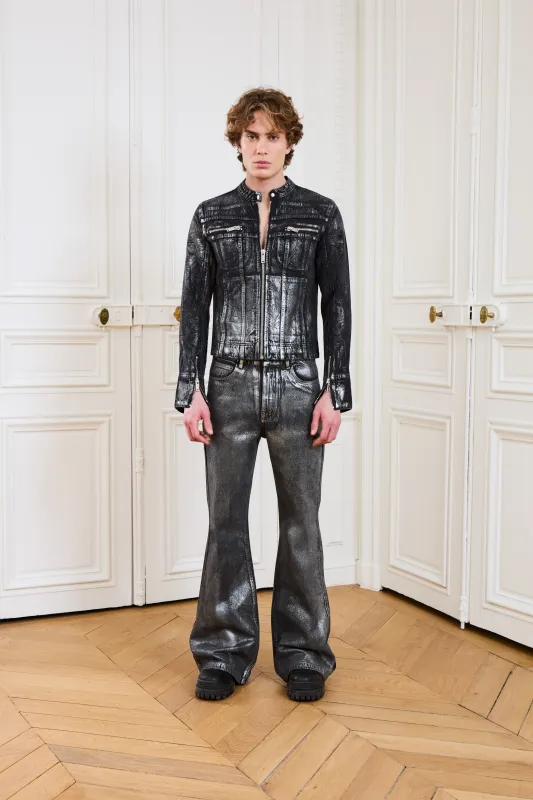 Billy Silver Denim Jacket made by Salt Murphy