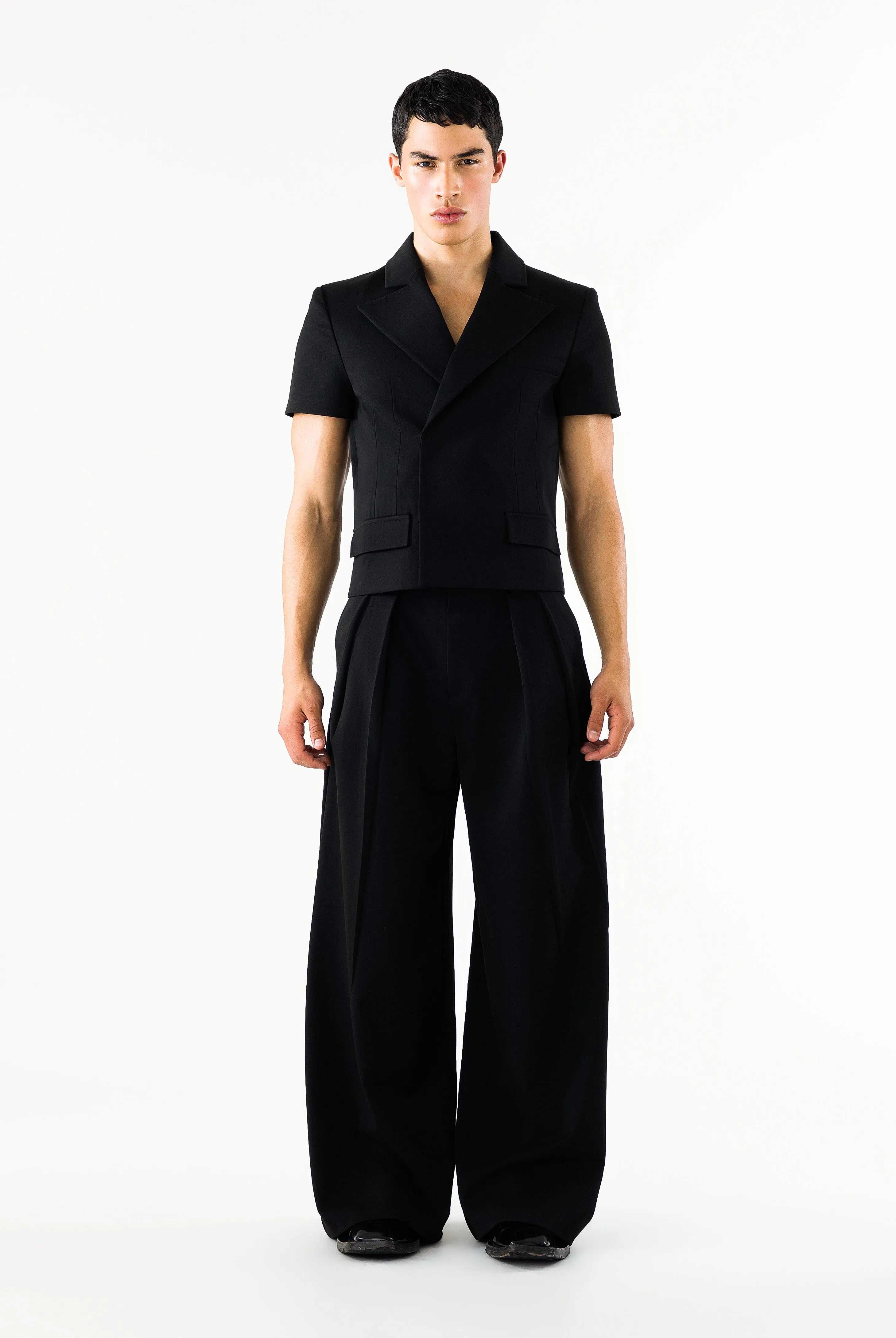 Erza Short Sleeves Blazer Black sold by Salt Murphy