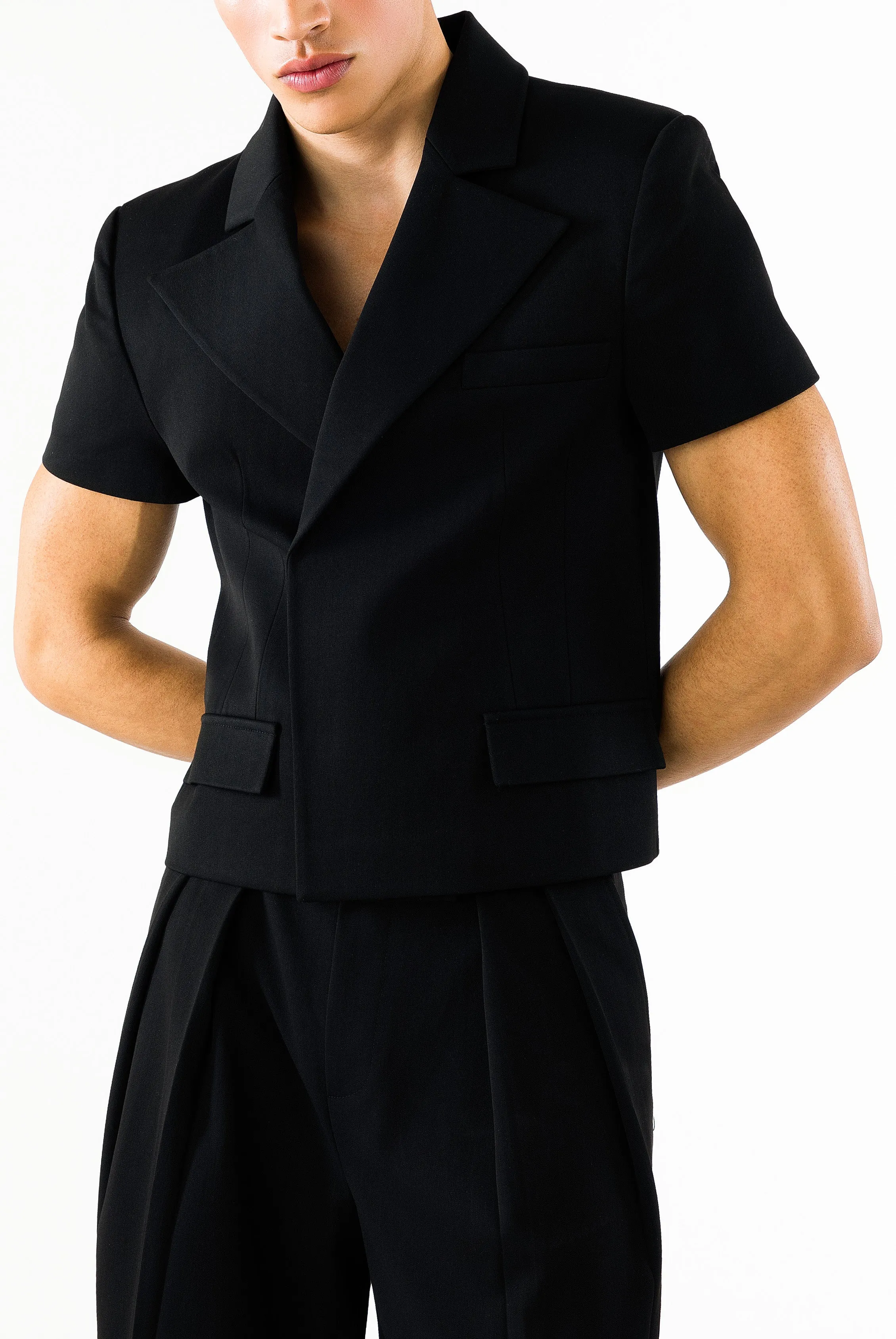 Erza Short Sleeves Blazer Black sold by Salt Murphy product image thumbnail 2