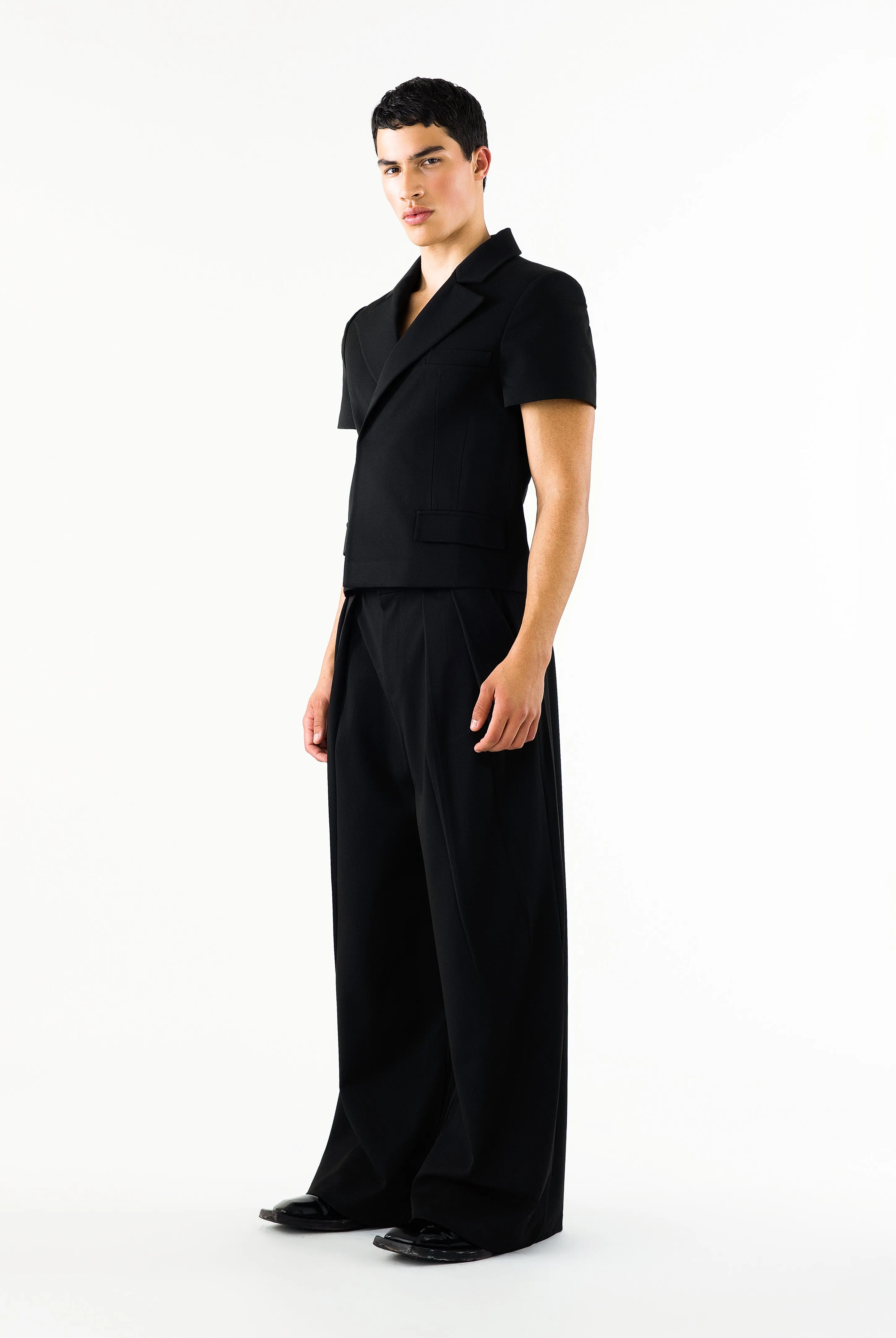 Erza Short Sleeves Blazer Black sold by Salt Murphy product image thumbnail 3