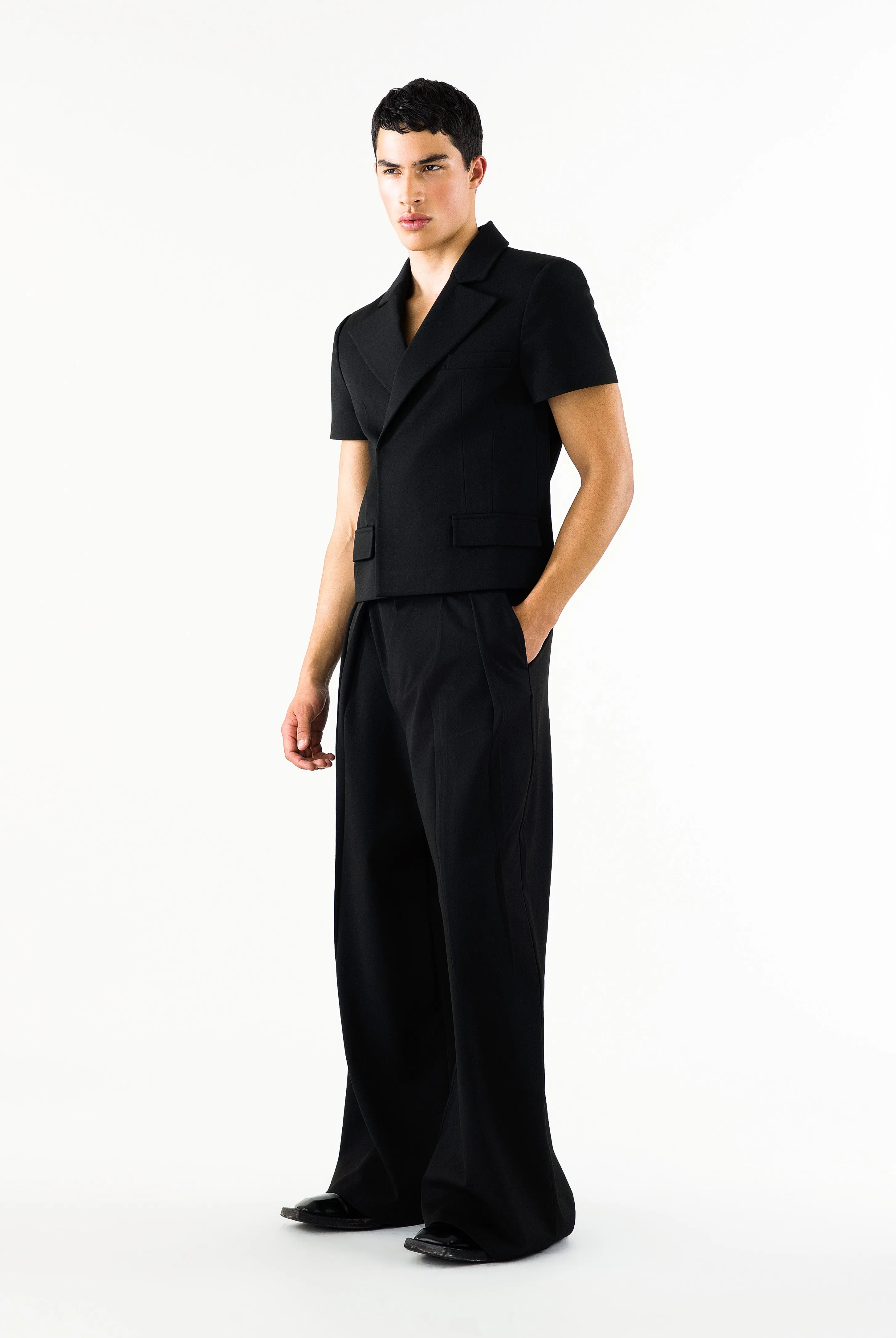 Erza Short Sleeves Blazer Black sold by Salt Murphy product image thumbnail 4