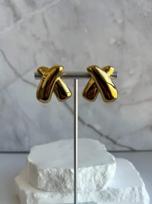 Gold xoxo earrings sold by Rareify02