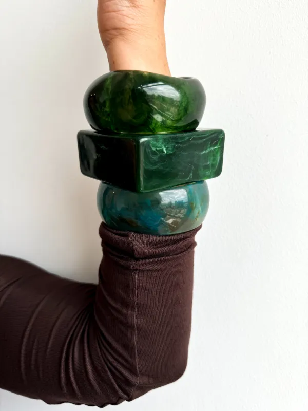 Green marble bracelet sold by Rareify02