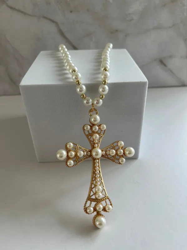Hope pearl cross made by Rareify02