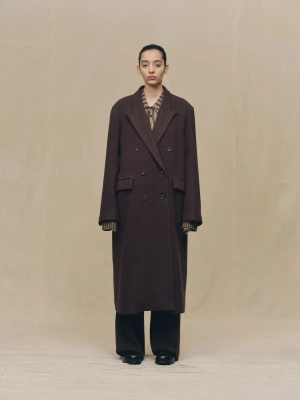 DOUBLE-BREASTED LONG COAT sold by ziggy chen