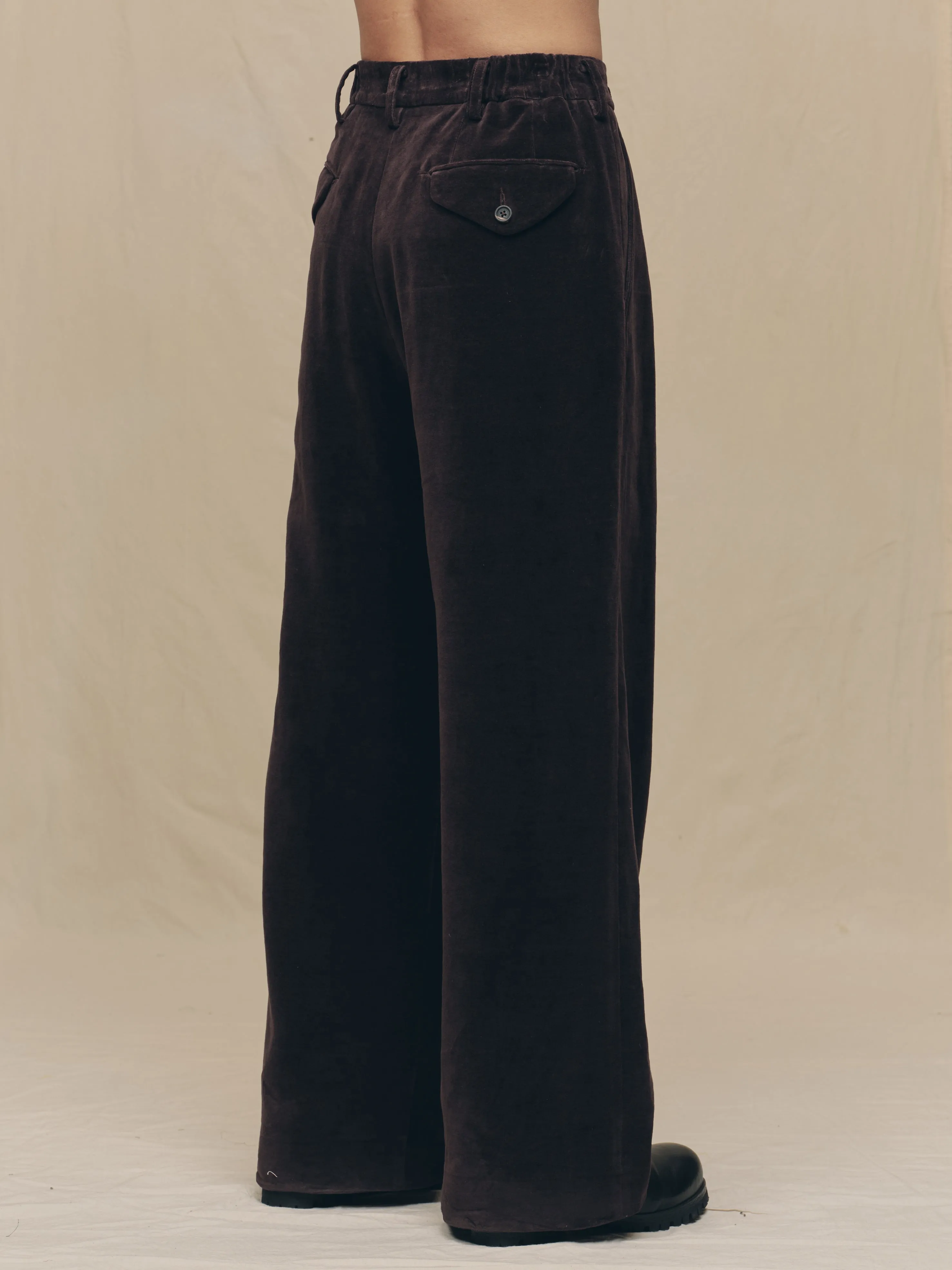 VELVET STRAIGHT-LEG TROUSERS sold by ziggy chen product image thumbnail 5