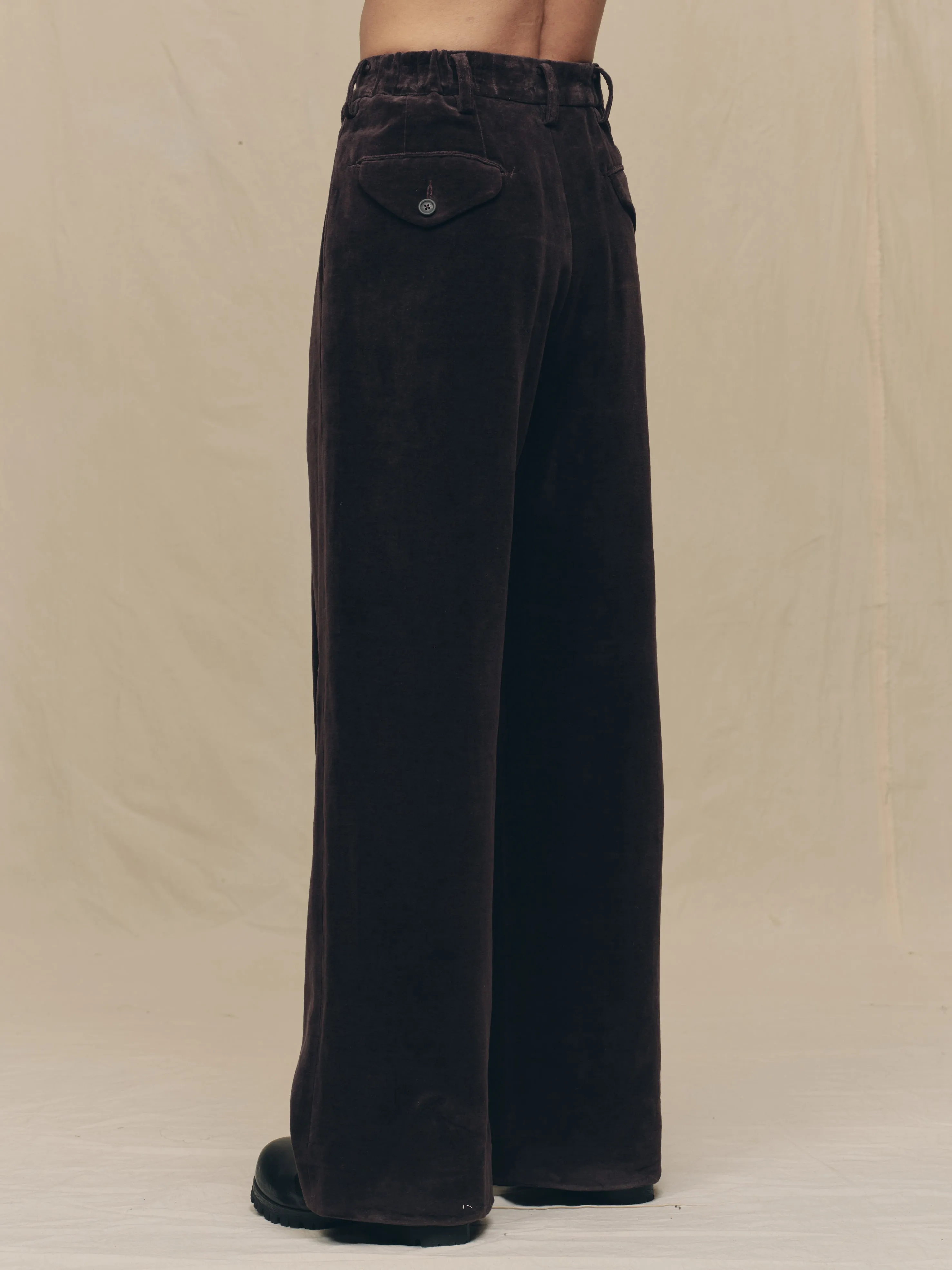 VELVET STRAIGHT-LEG TROUSERS sold by ziggy chen product image thumbnail 3