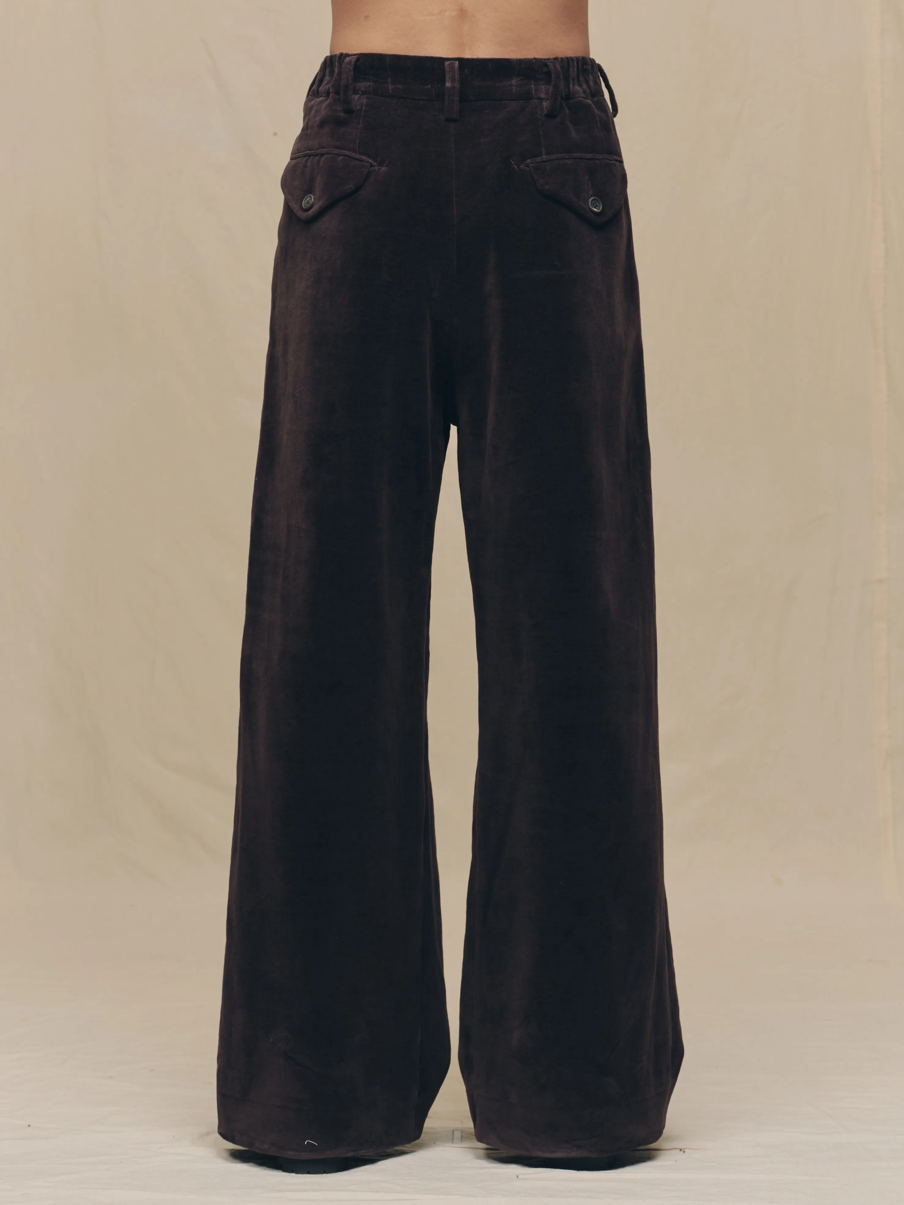 VELVET STRAIGHT-LEG TROUSERS sold by ziggy chen product image thumbnail 4