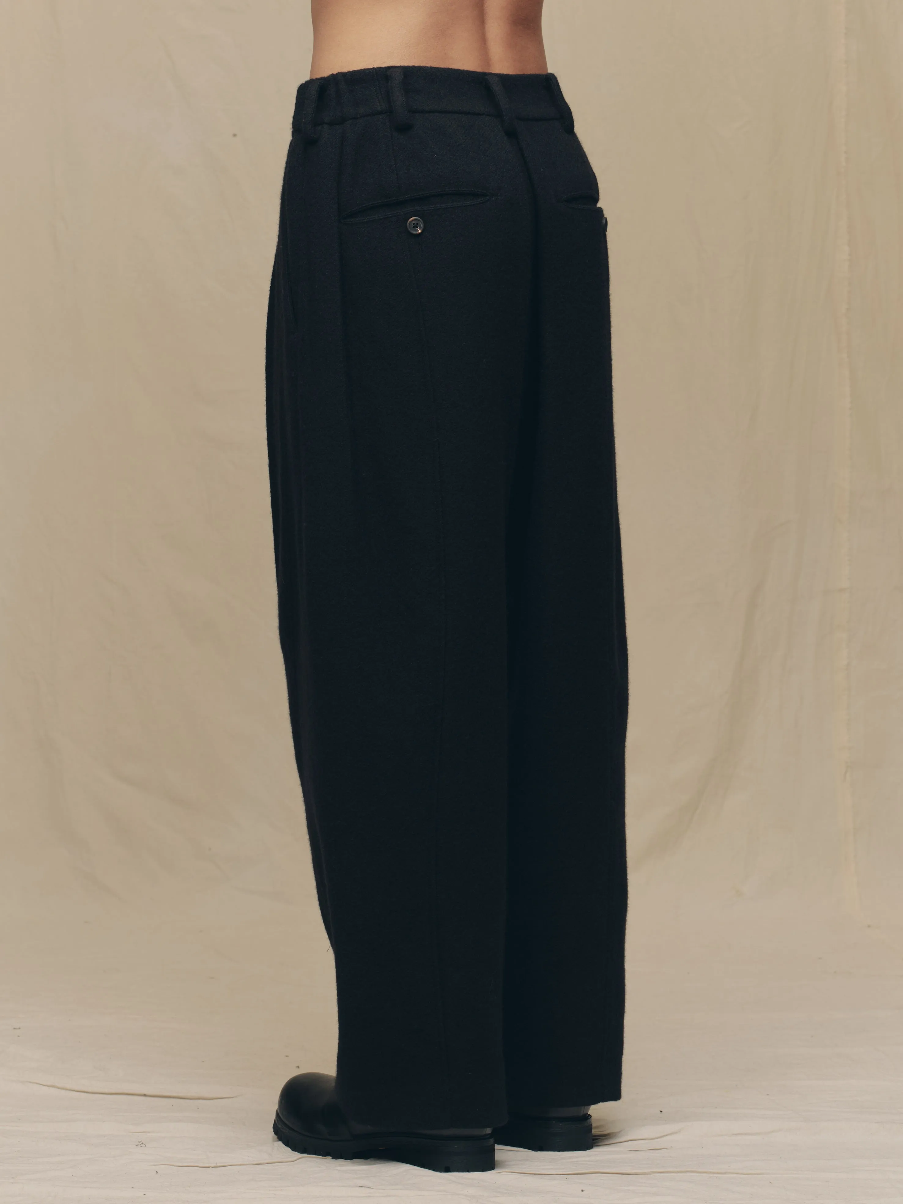 PLEATED DROP CROTCH TROUSERS sold by ziggy chen product image thumbnail 3