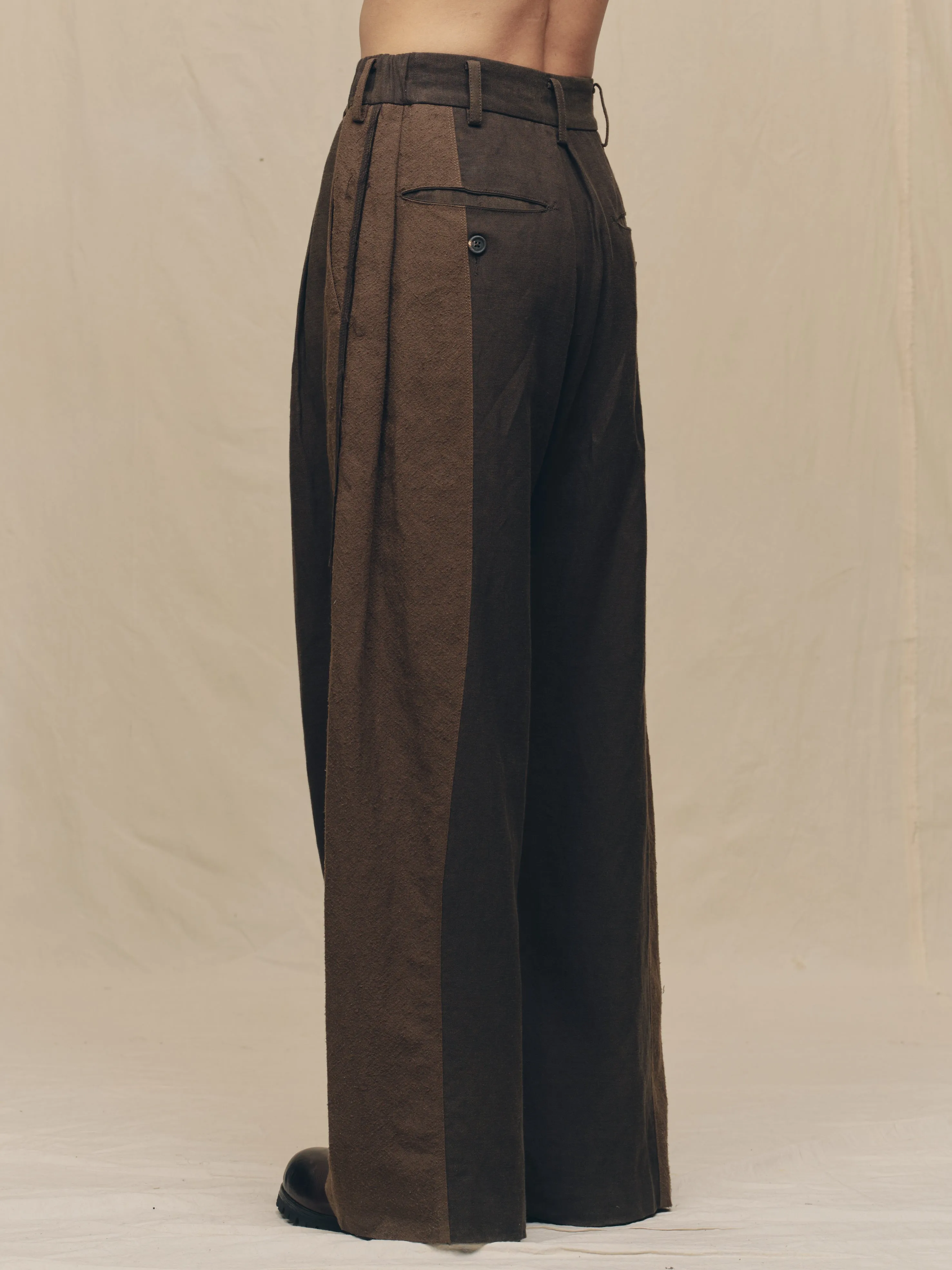 WIDE-LEG PATCHWORK TROUSERS sold by ziggy chen product image thumbnail 3