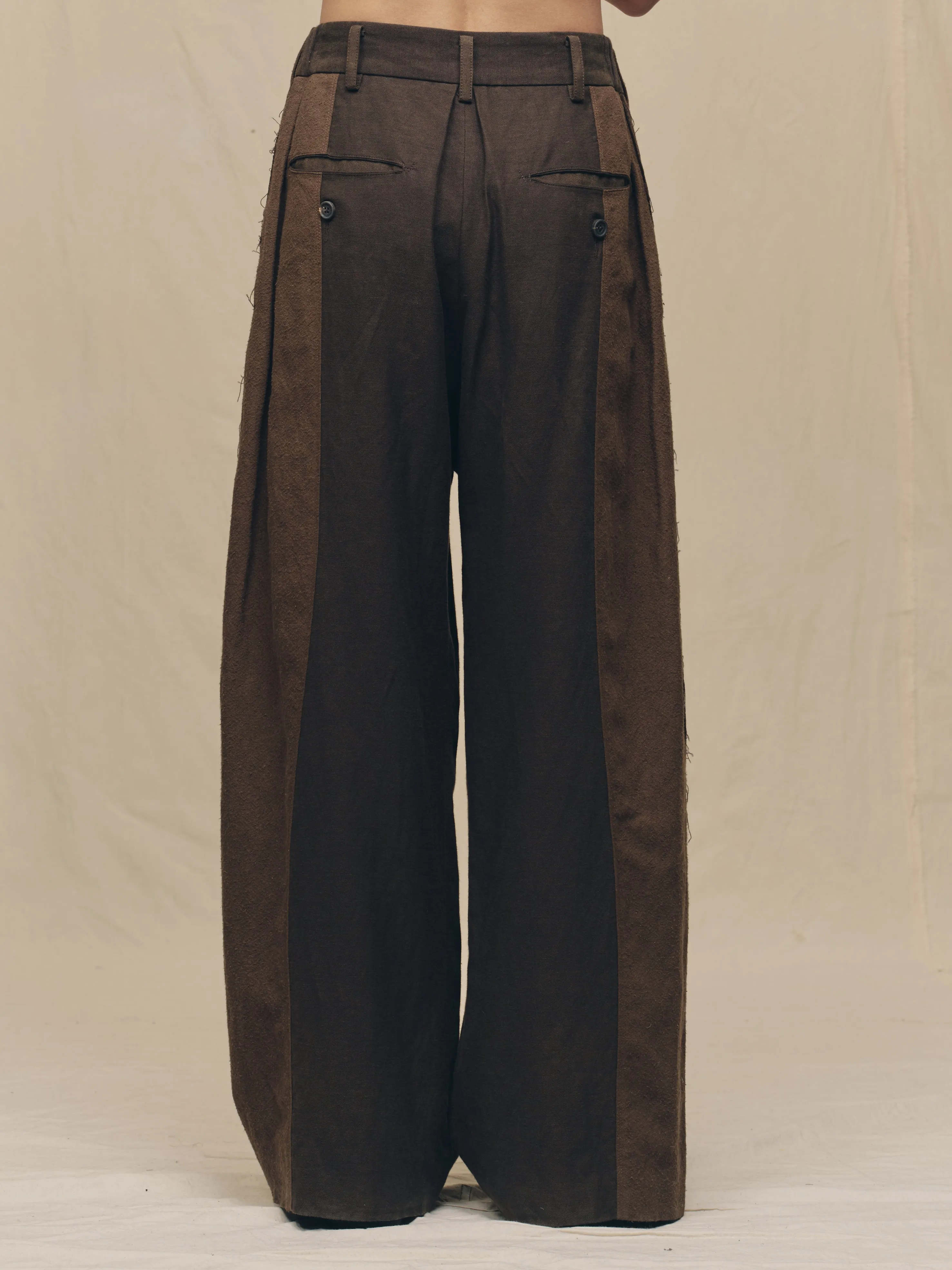 WIDE-LEG PATCHWORK TROUSERS sold by ziggy chen product image thumbnail 4