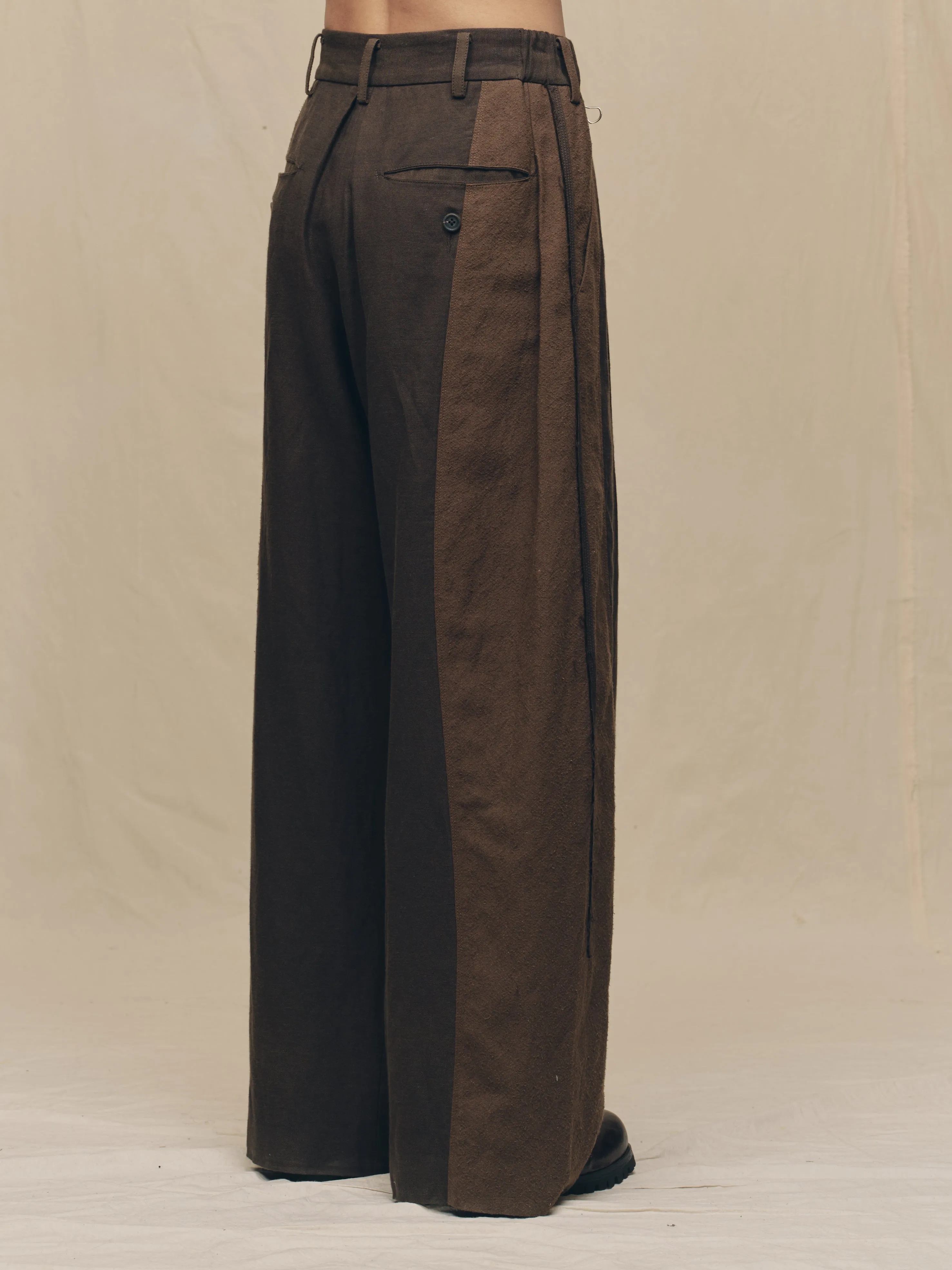 WIDE-LEG PATCHWORK TROUSERS sold by ziggy chen product image thumbnail 5