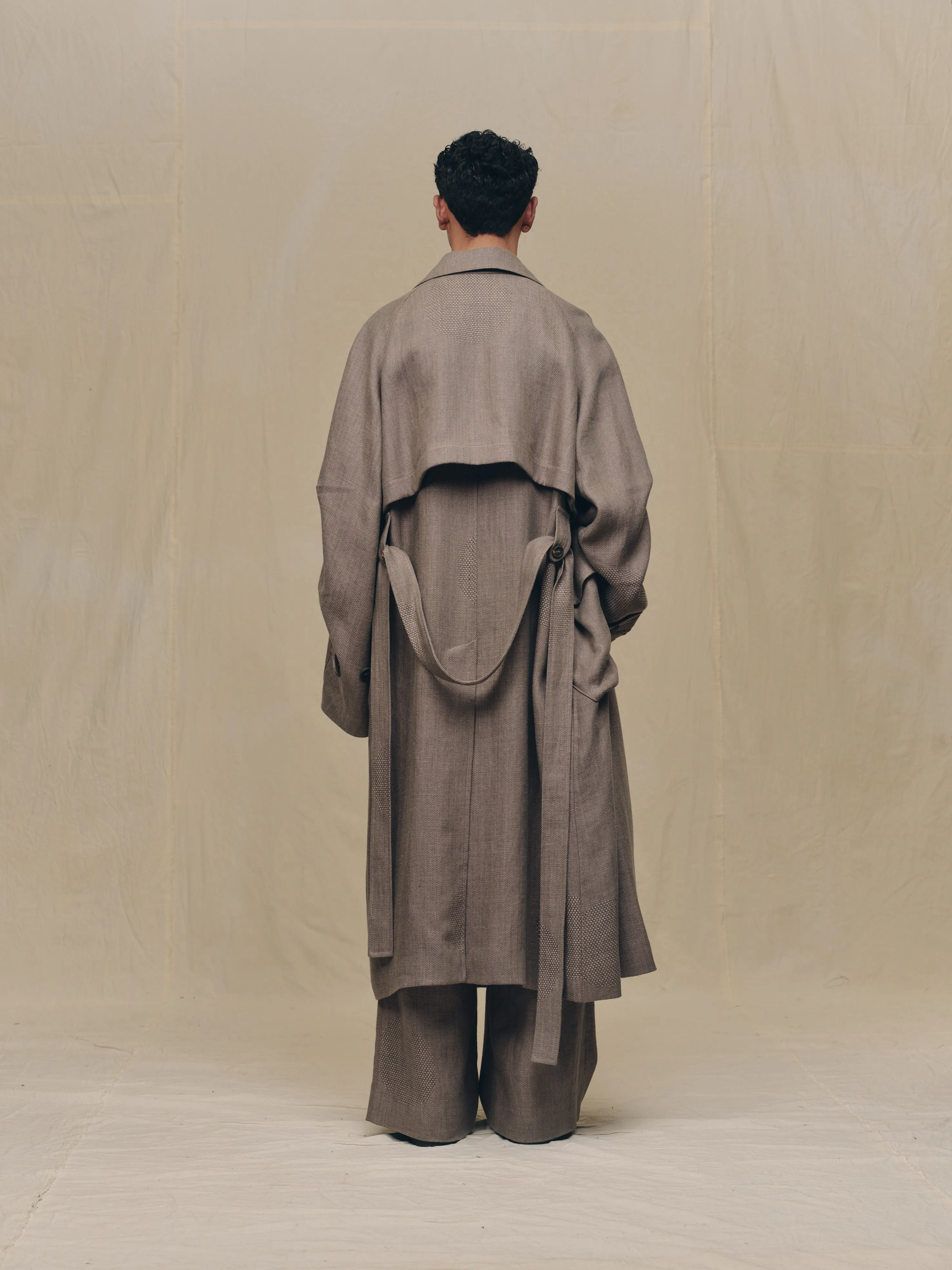 JACQUARD TRENCH COAT sold by ziggy chen product image thumbnail 5