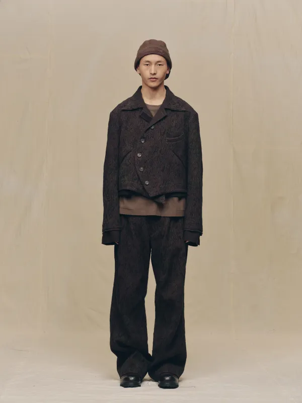 DOUBLE-BREASTED PATCHWORK JACKET sold by ziggy chen