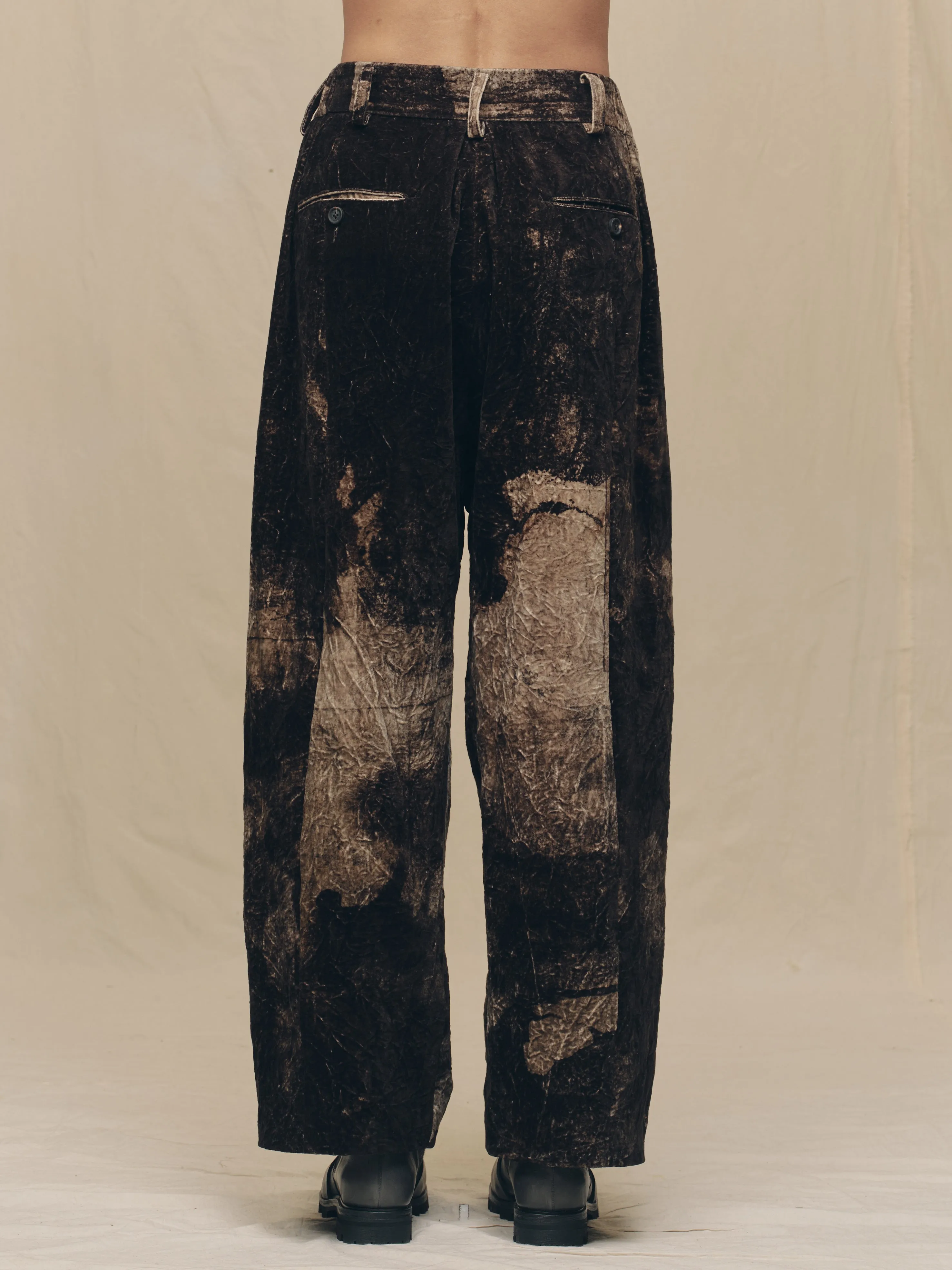 VELVET DROP CROTCH TROUSERS sold by ziggy chen product image thumbnail 4