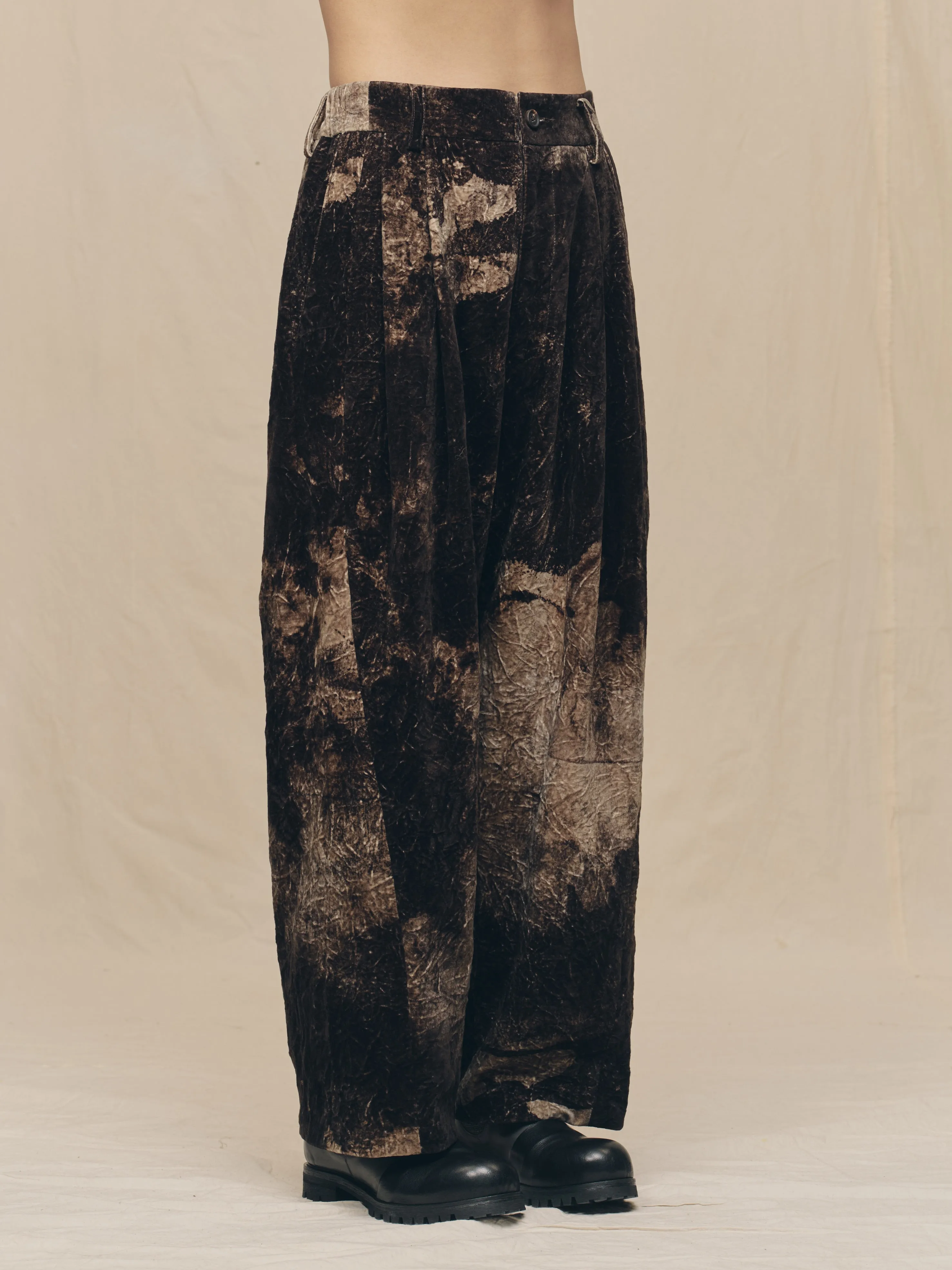 VELVET DROP CROTCH TROUSERS sold by ziggy chen product image thumbnail 5