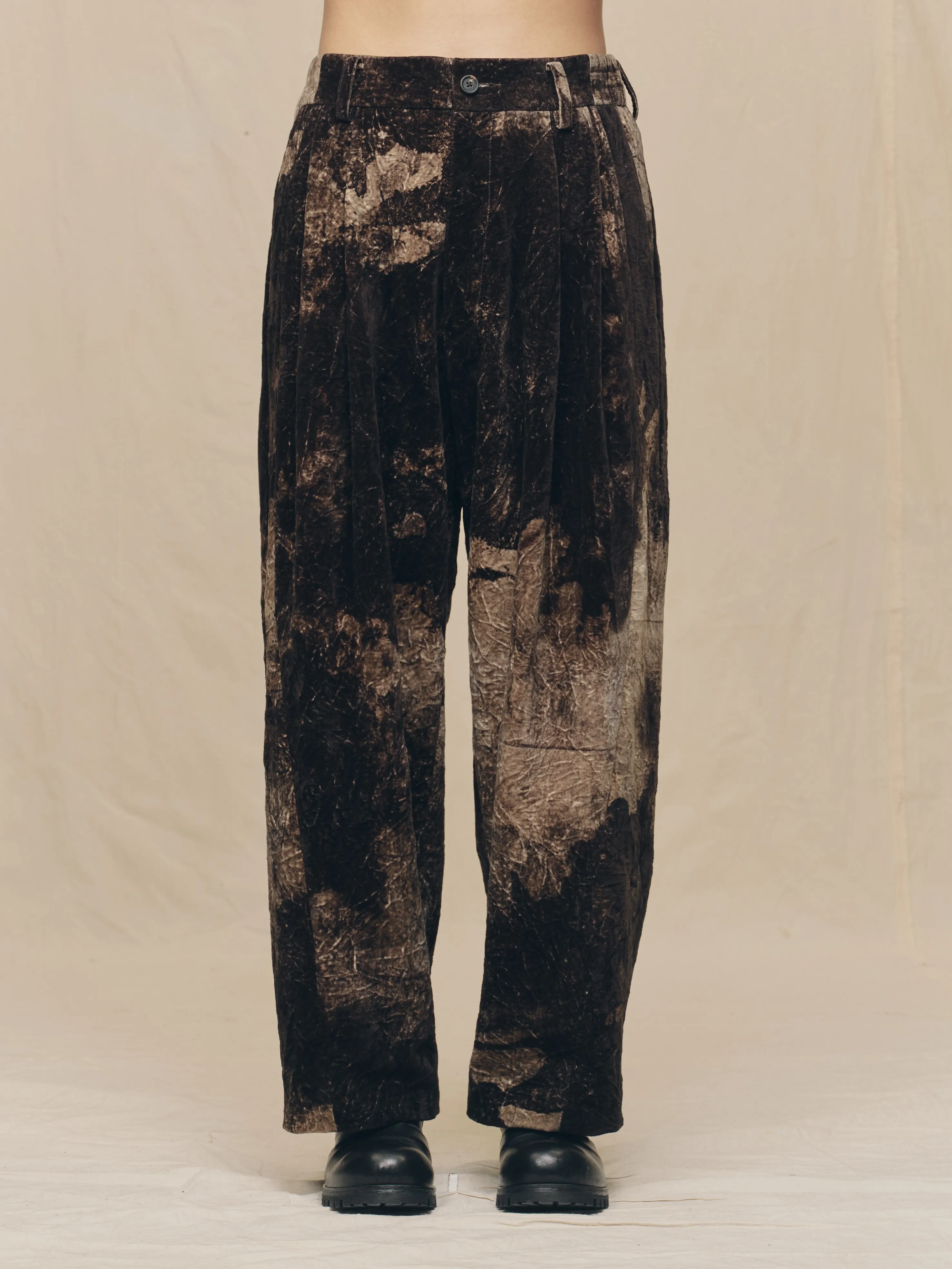 VELVET DROP CROTCH TROUSERS sold by ziggy chen