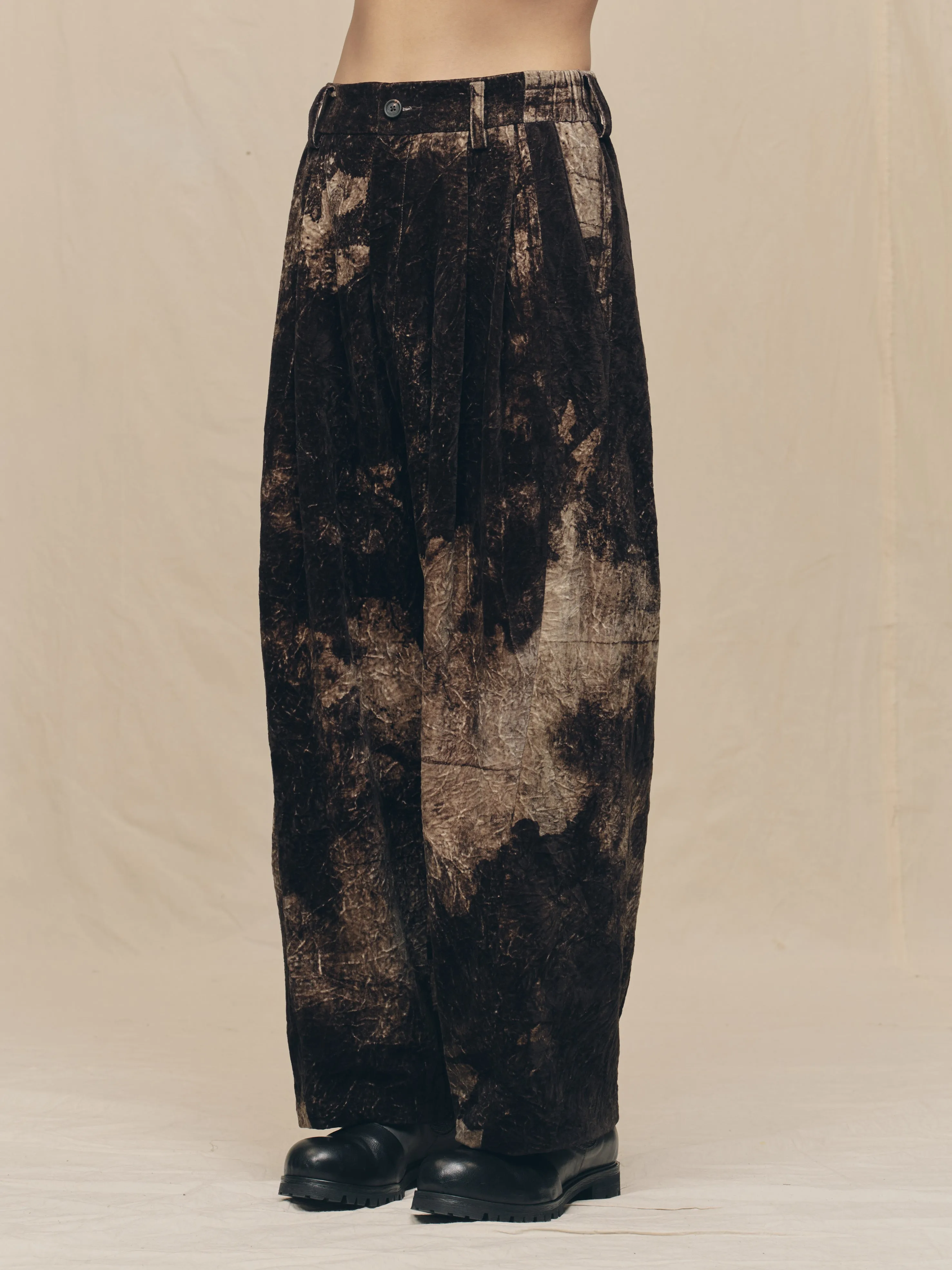 VELVET DROP CROTCH TROUSERS sold by ziggy chen product image thumbnail 2