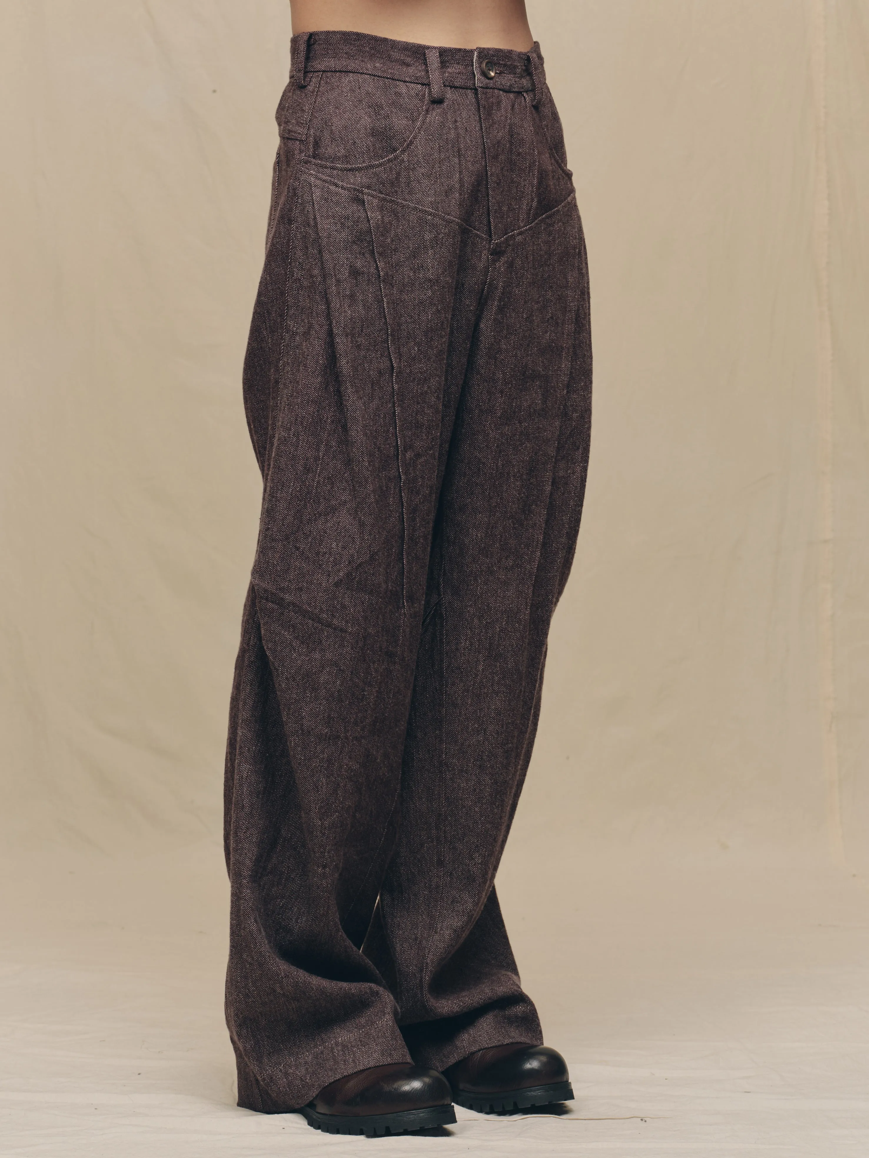 ARTICULATED KNEE DENIM TROUSERS sold by ziggy chen product image thumbnail 3