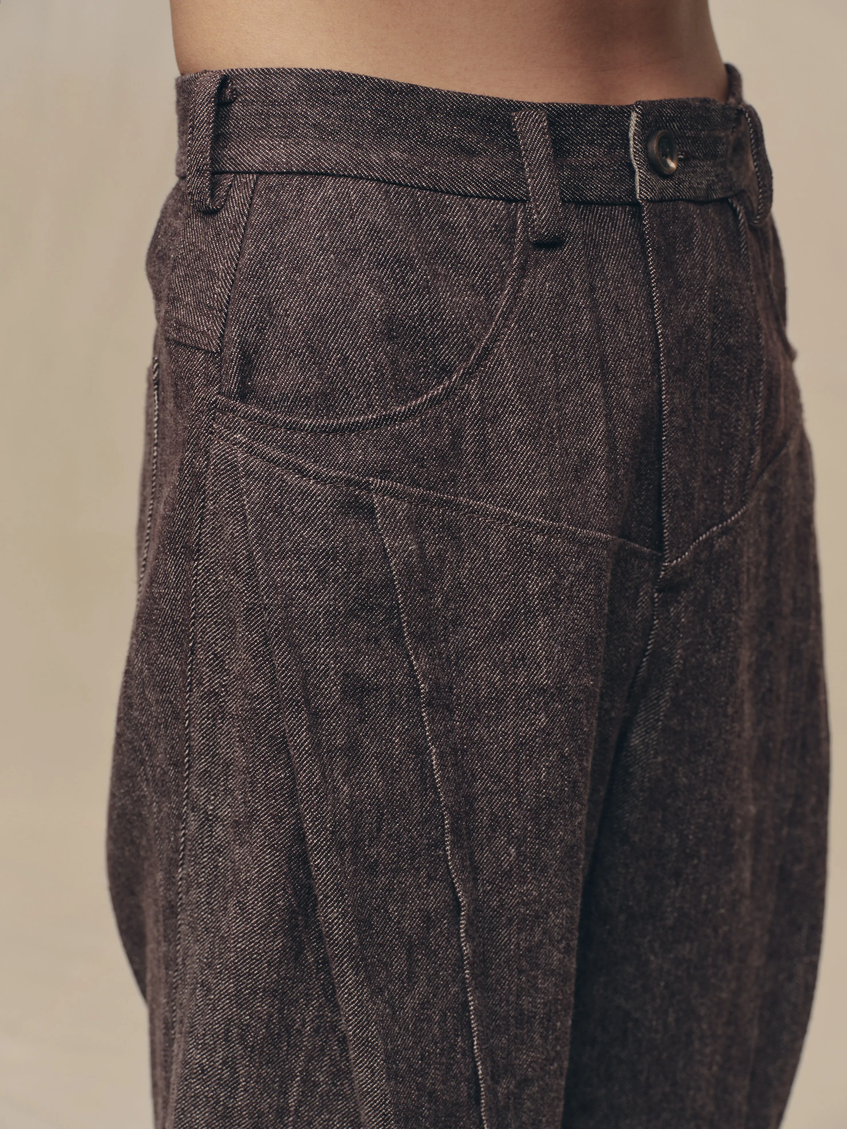 ARTICULATED KNEE DENIM TROUSERS sold by ziggy chen product image thumbnail 4