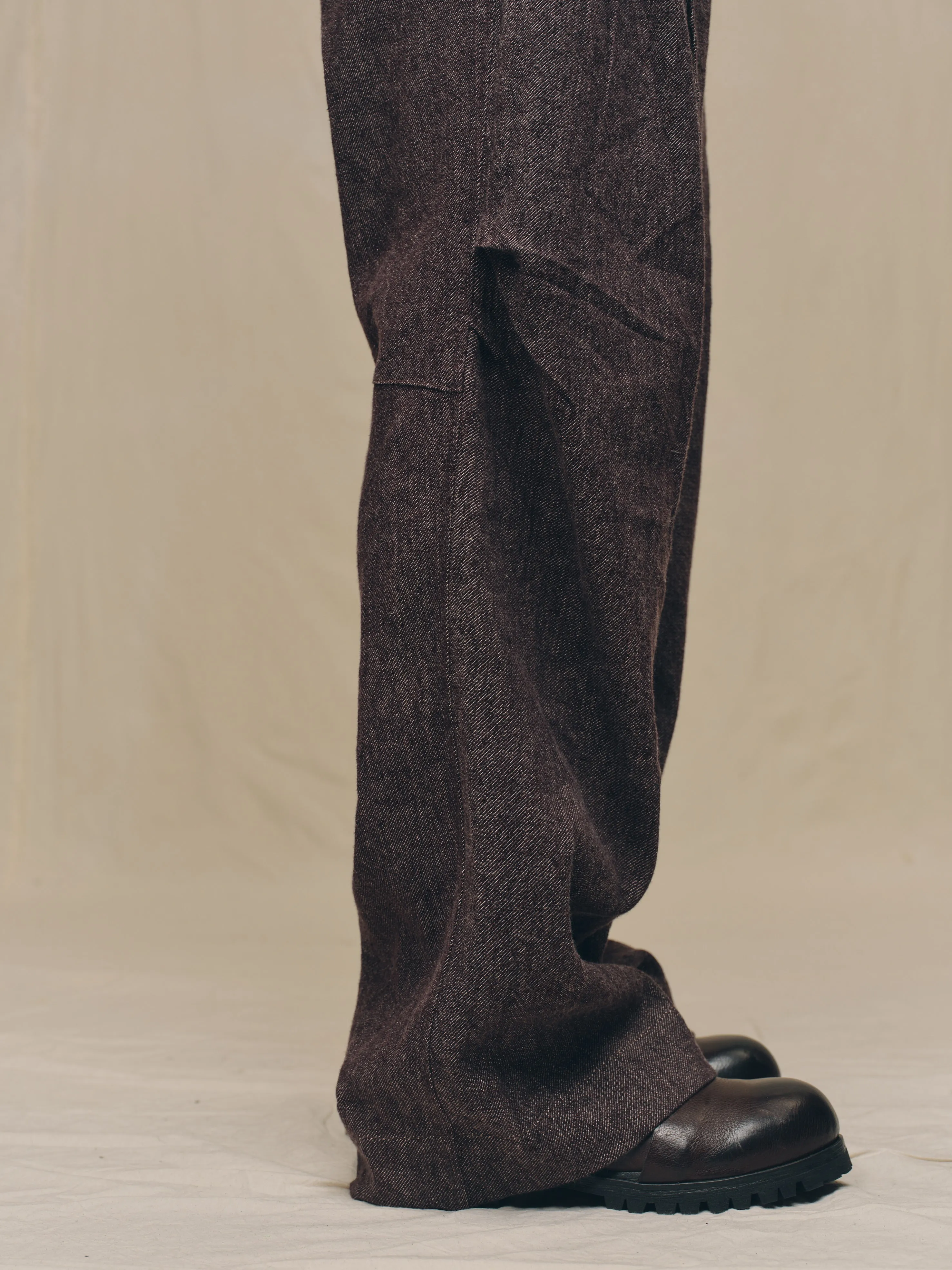 ARTICULATED KNEE DENIM TROUSERS sold by ziggy chen product image thumbnail 5