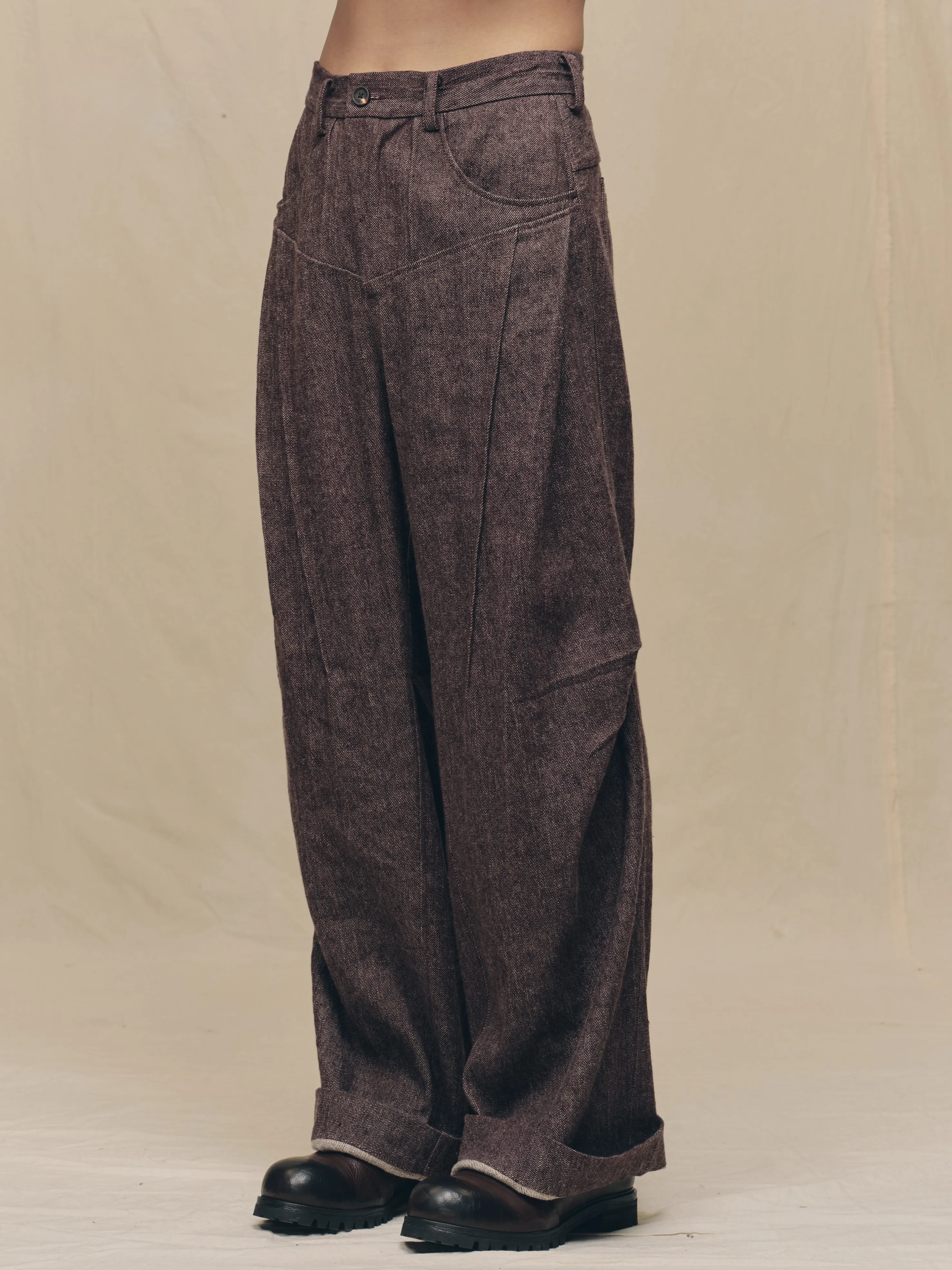 ARTICULATED KNEE DENIM TROUSERS sold by ziggy chen product image thumbnail 2