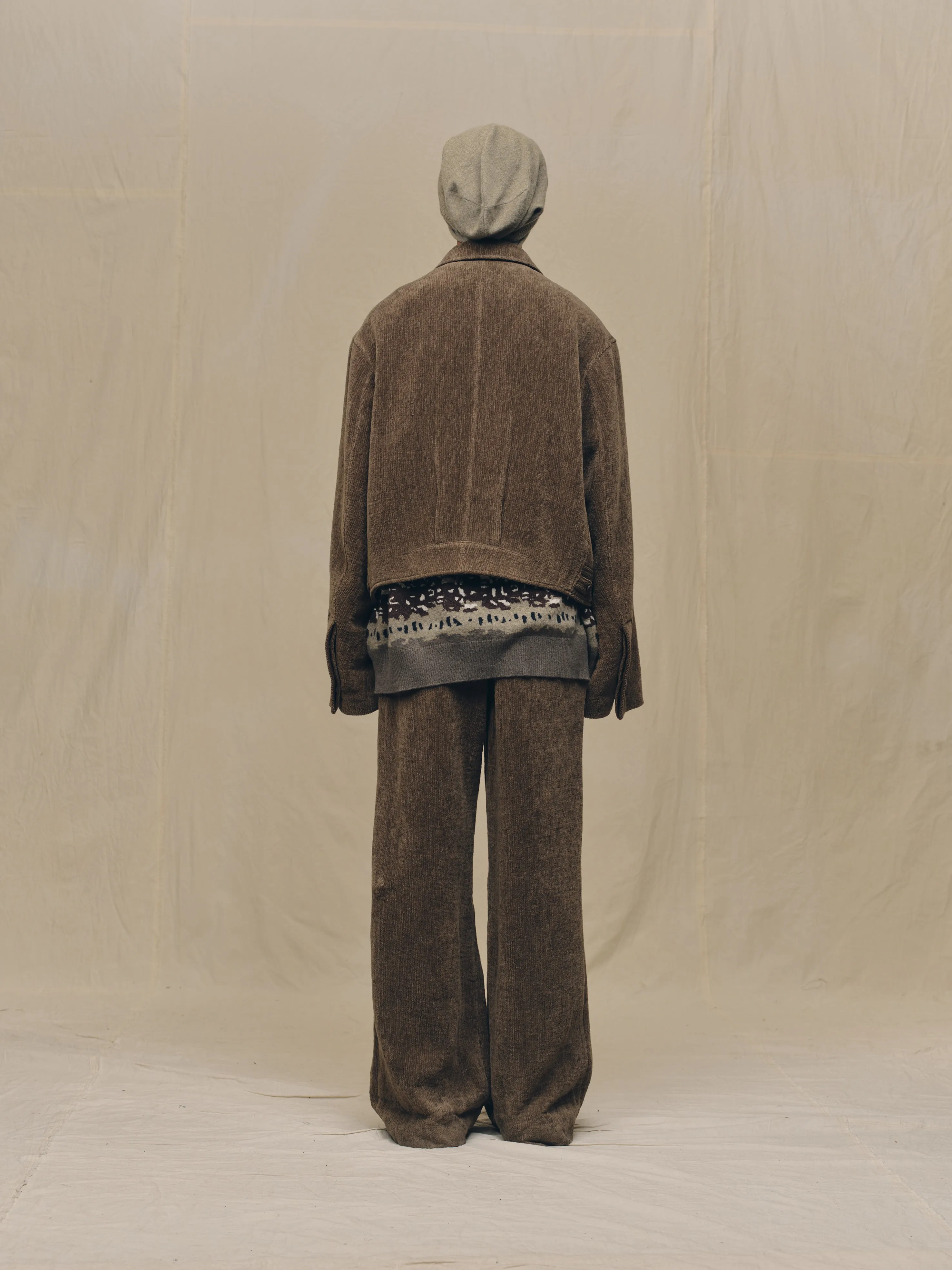 CHENILLE CLOTH CROPPED WORKER sold by ziggy chen product image thumbnail 4