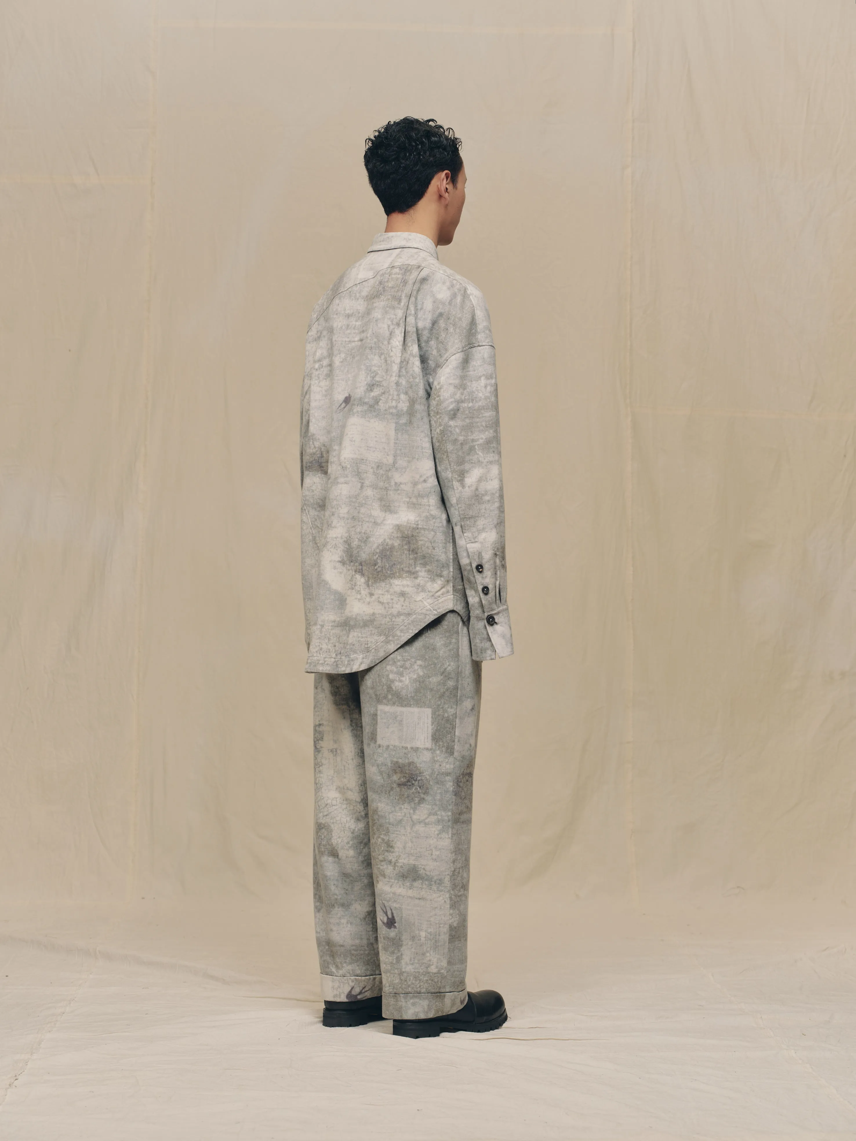 DIGITAL PRINT WOOL SHIRT JACKET sold by ziggy chen product image thumbnail 5