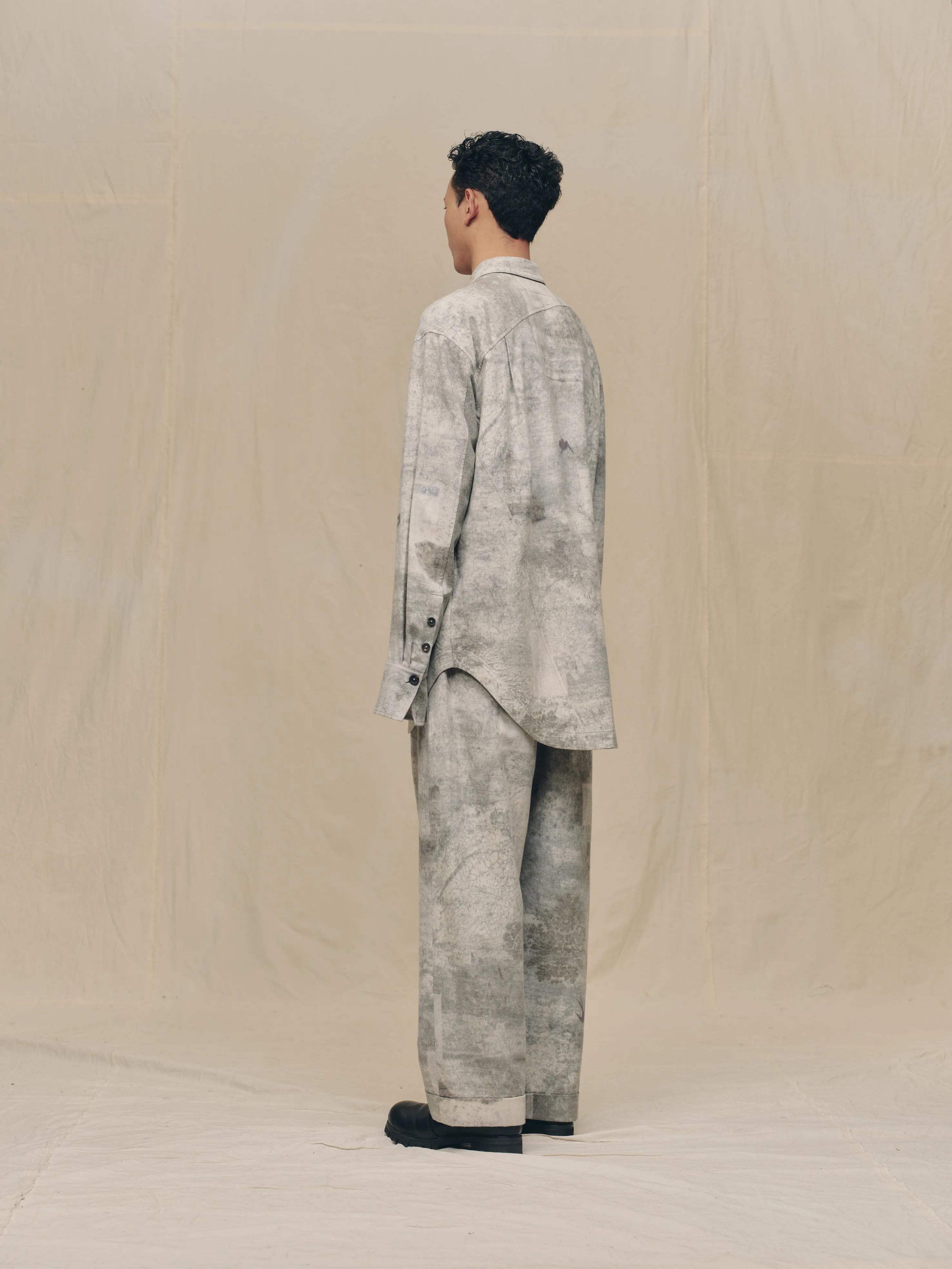 DIGITAL PRINT WOOL SHIRT JACKET sold by ziggy chen product image thumbnail 3