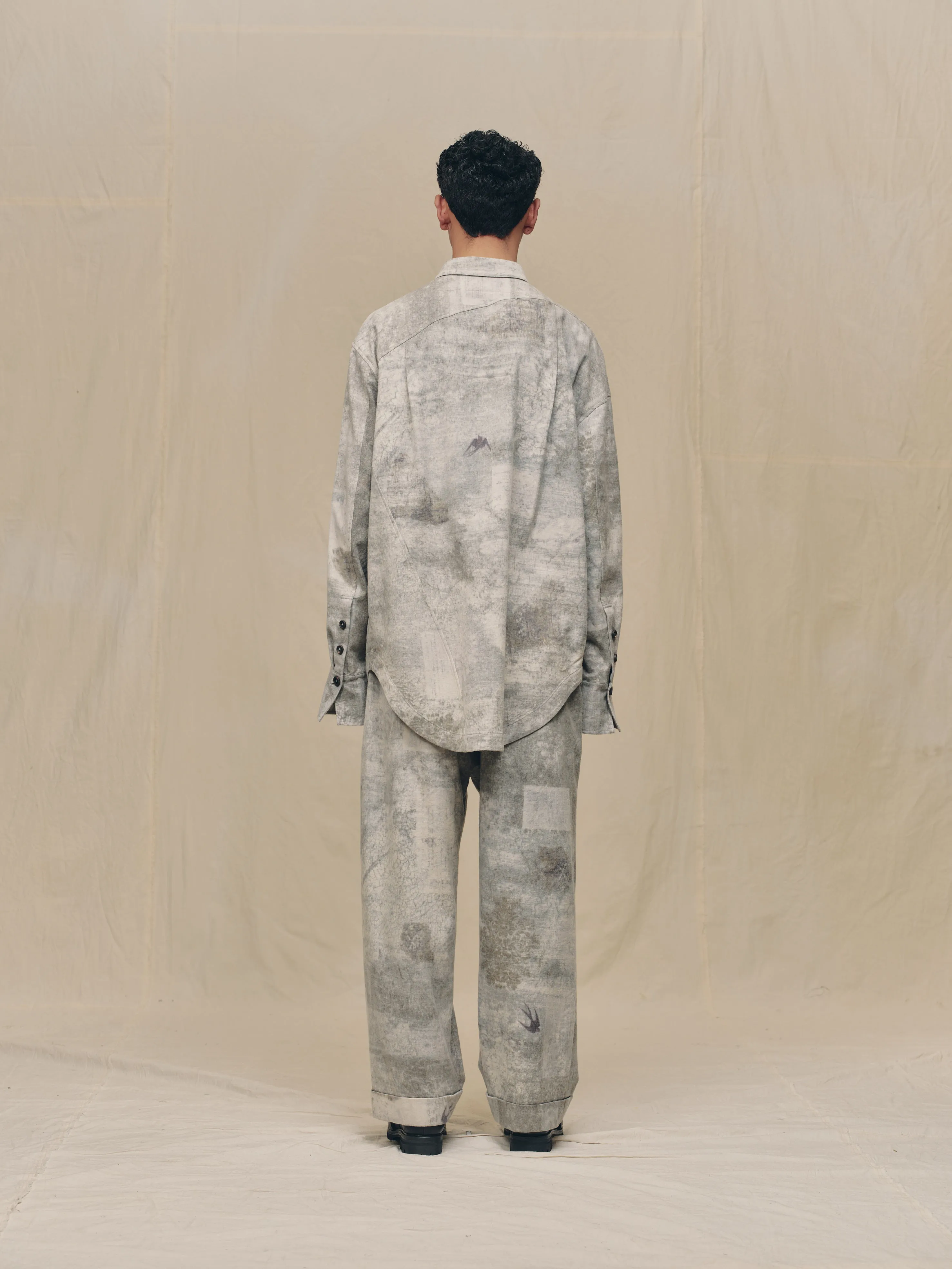 DIGITAL PRINT WOOL SHIRT JACKET sold by ziggy chen product image thumbnail 4