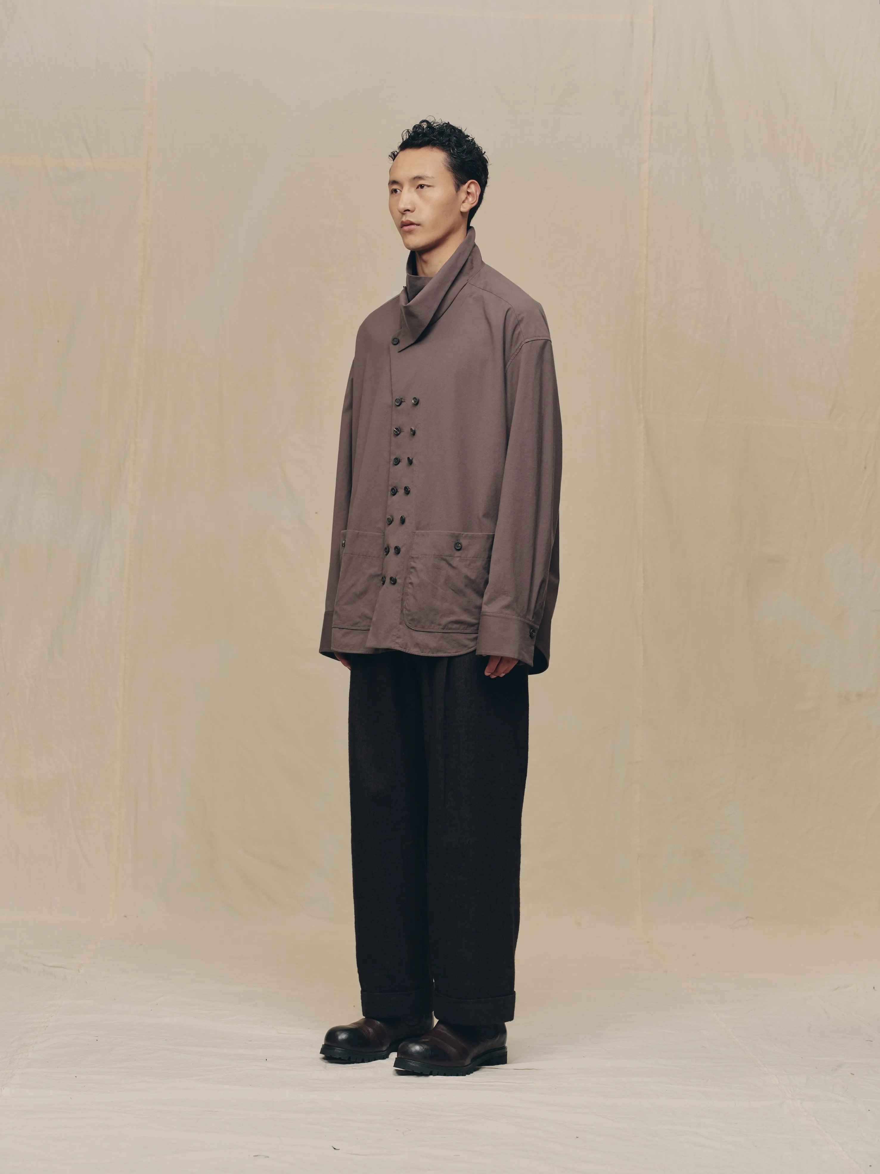 HIGH NECK SHIRT JACKET sold by ziggy chen product image thumbnail 2