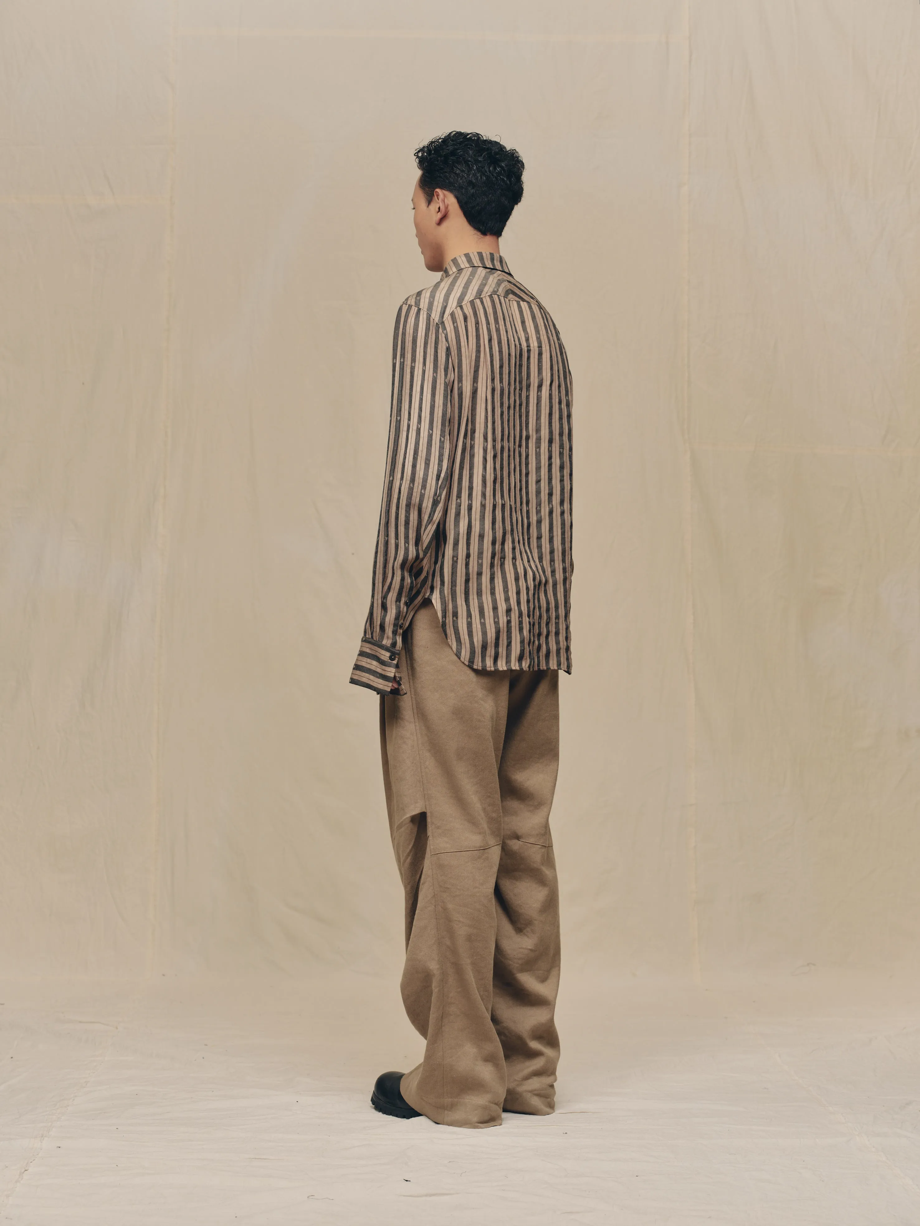 WAVE-SHAPED STRIPE SHIRT sold by ziggy chen product image thumbnail 3