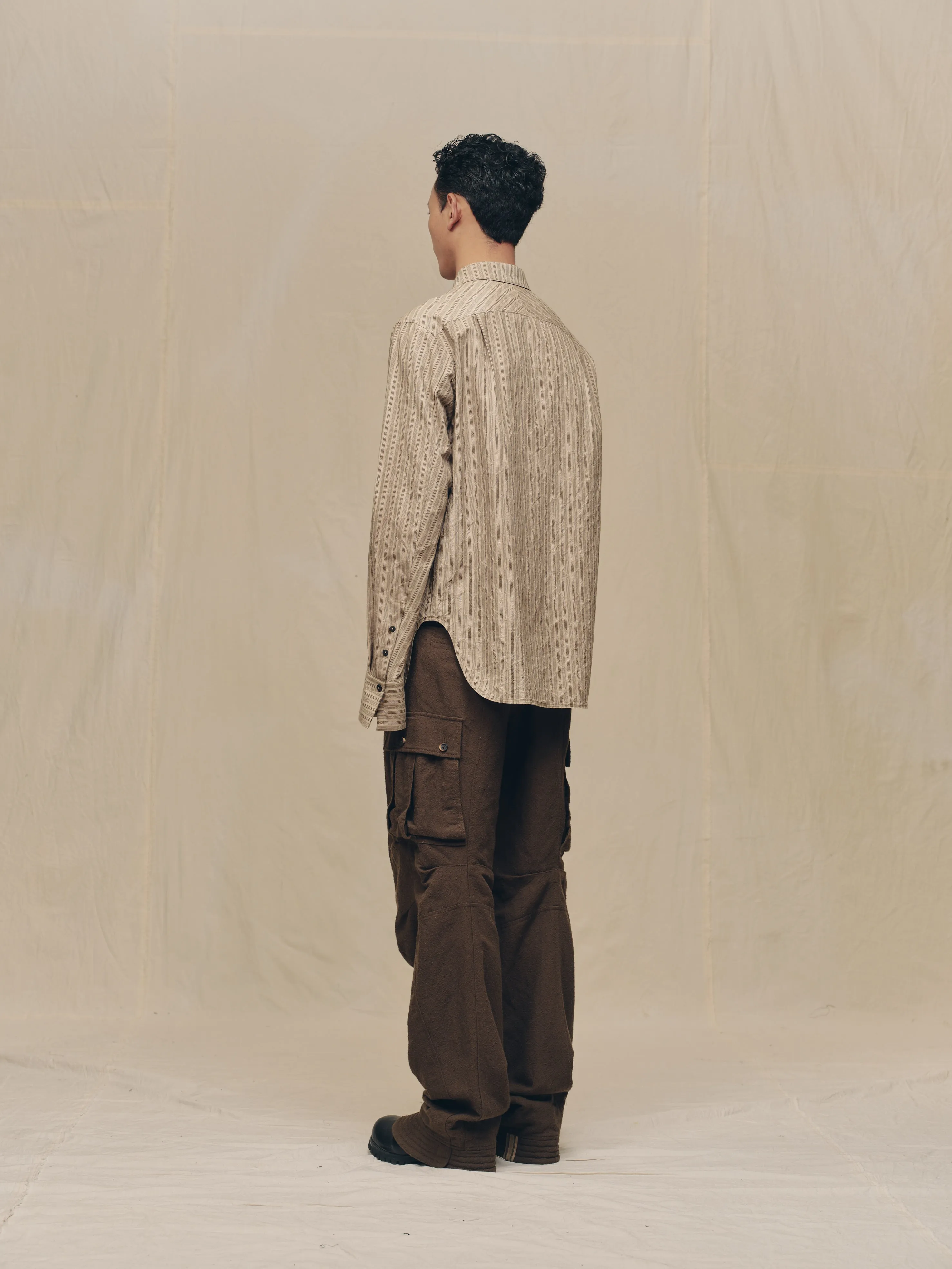 SPREAD COLLAR STRIPED SHIRT sold by ziggy chen product image thumbnail 3