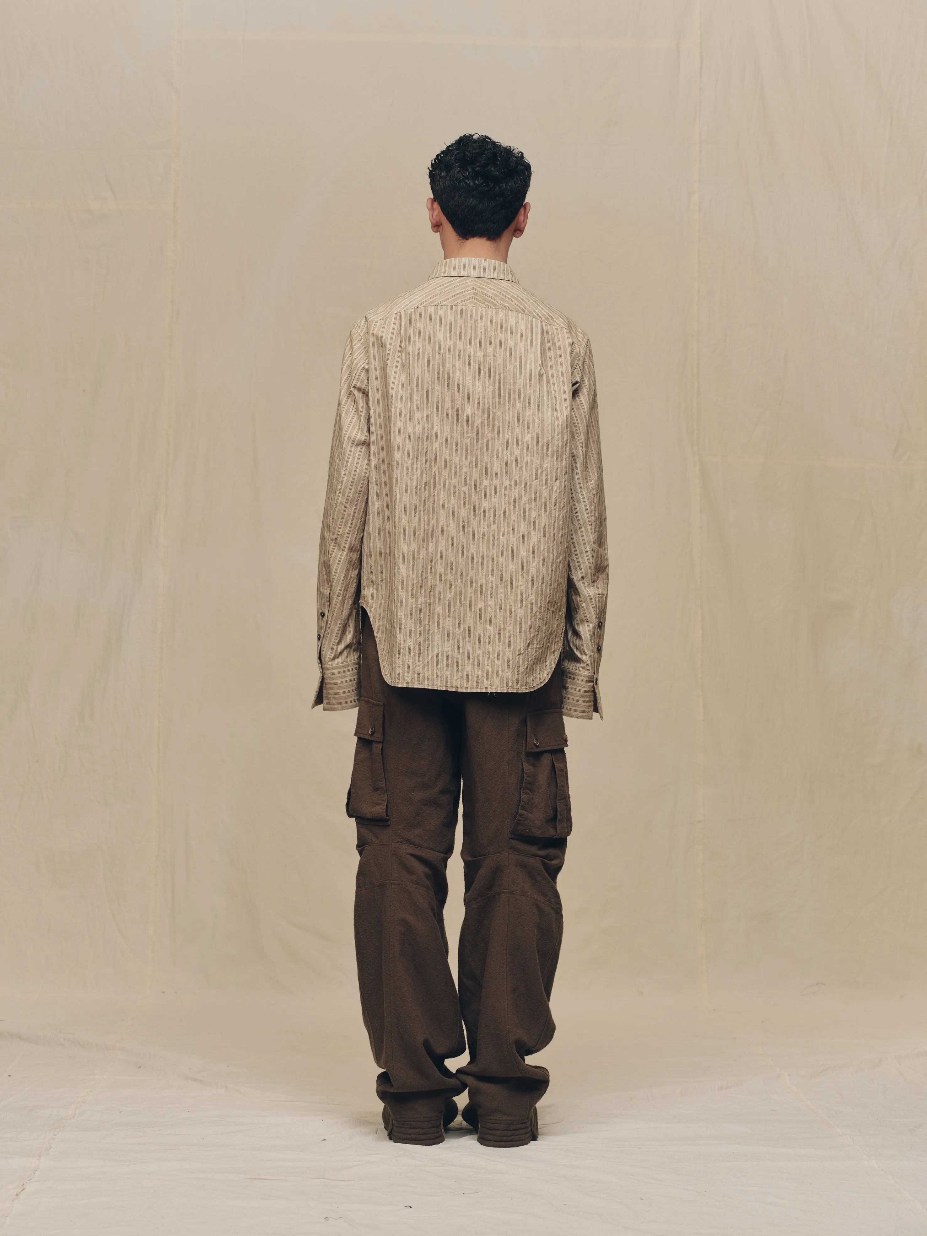 SPREAD COLLAR STRIPED SHIRT sold by ziggy chen product image thumbnail 4