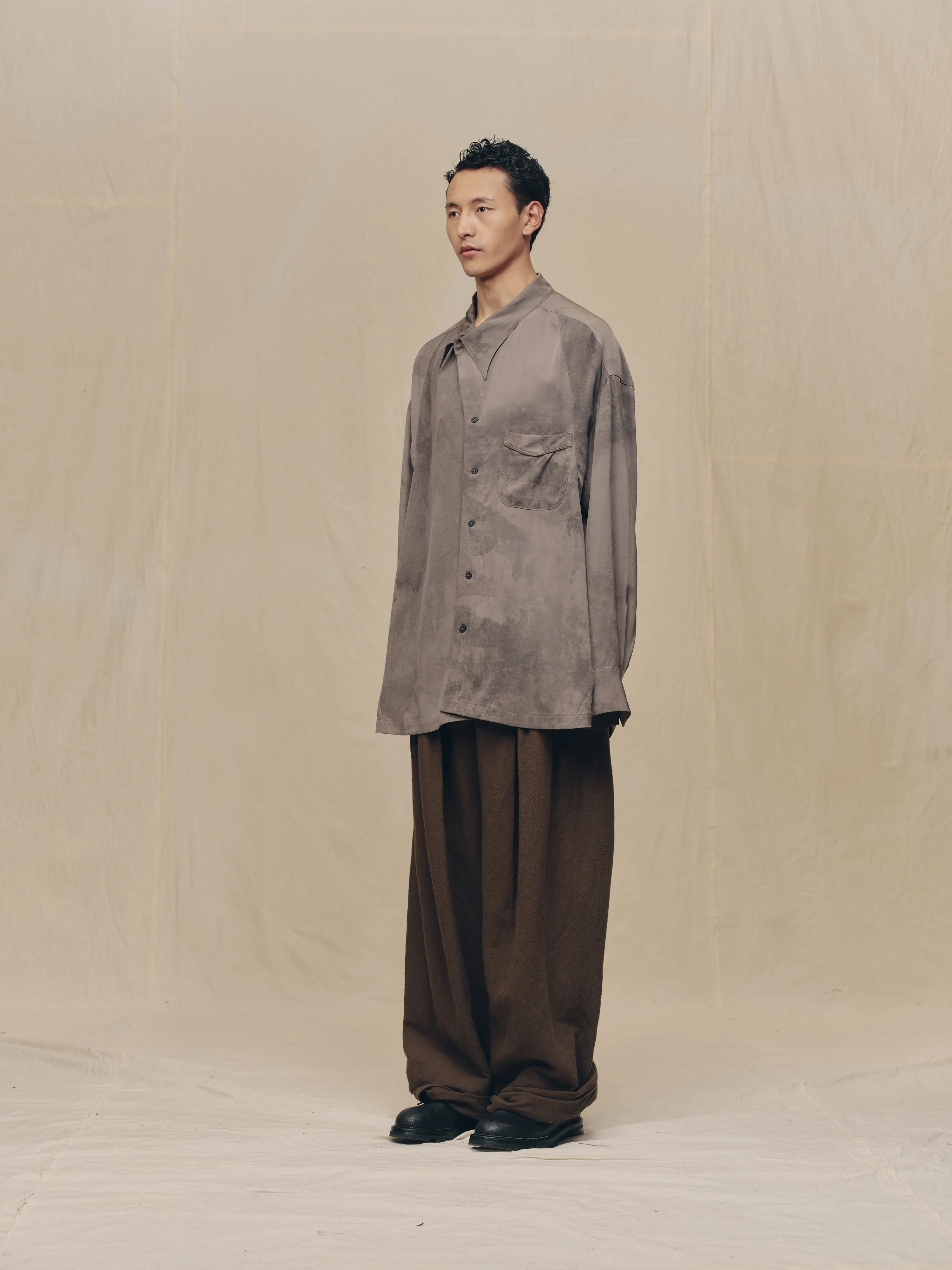 REVERSED DIGITAL PRINT OVERSIZE SHIRT sold by ziggy chen product image thumbnail 3