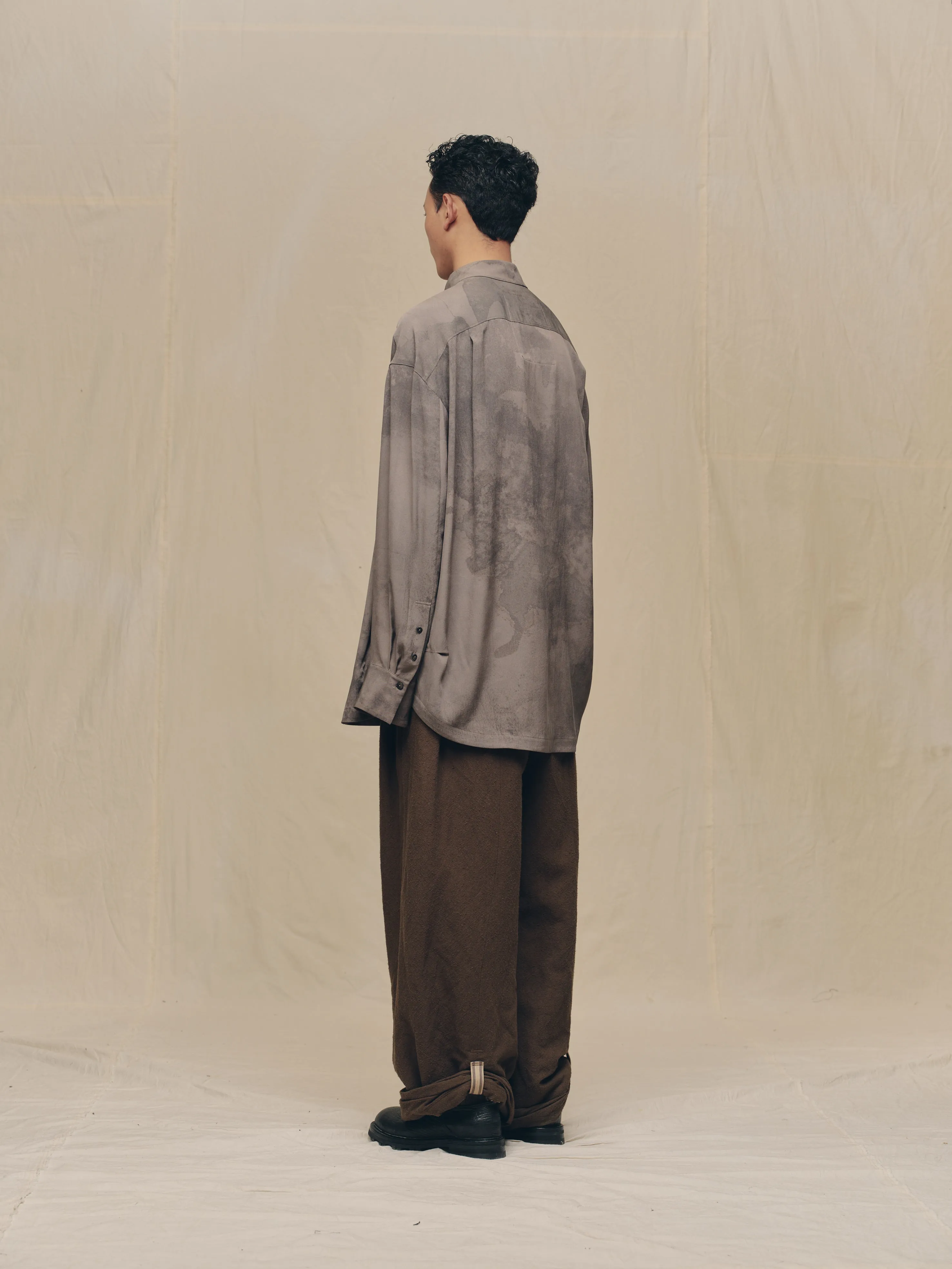 REVERSED DIGITAL PRINT OVERSIZE SHIRT sold by ziggy chen product image thumbnail 4