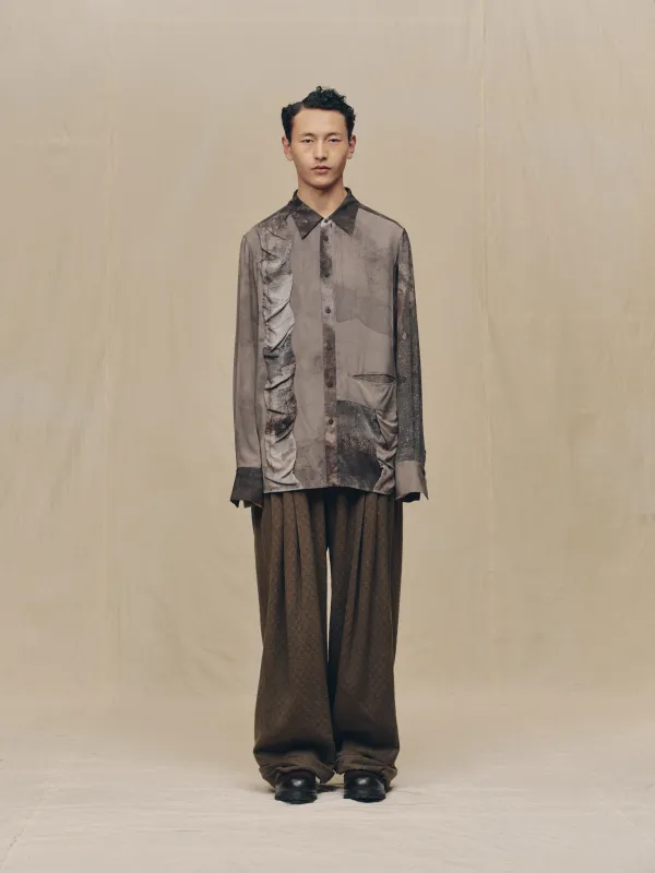 DIGITAL PRINT WAVE-SHAPED SHIRT sold by ziggy chen