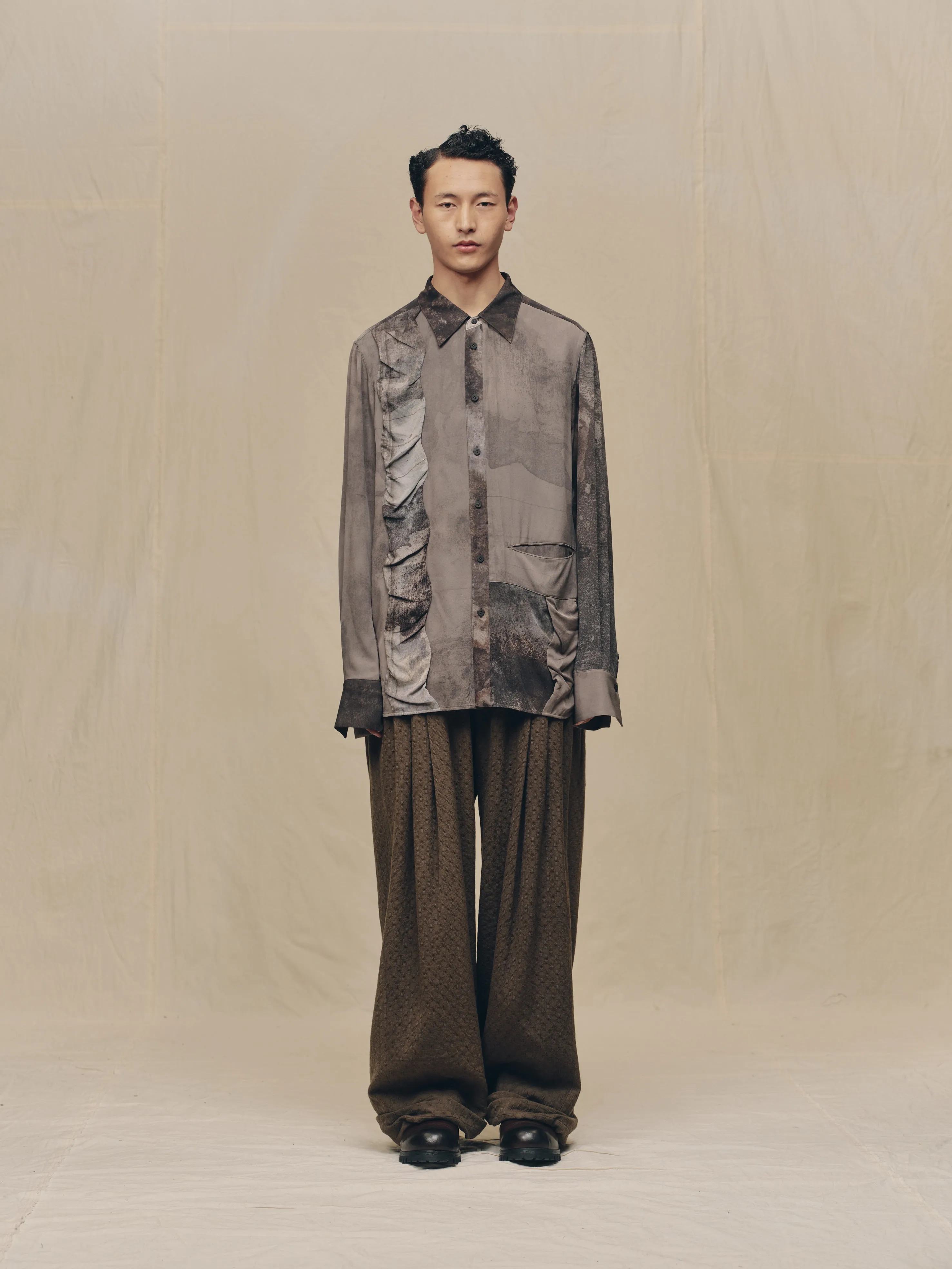 DIGITAL PRINT WAVE-SHAPED SHIRT sold by ziggy chen