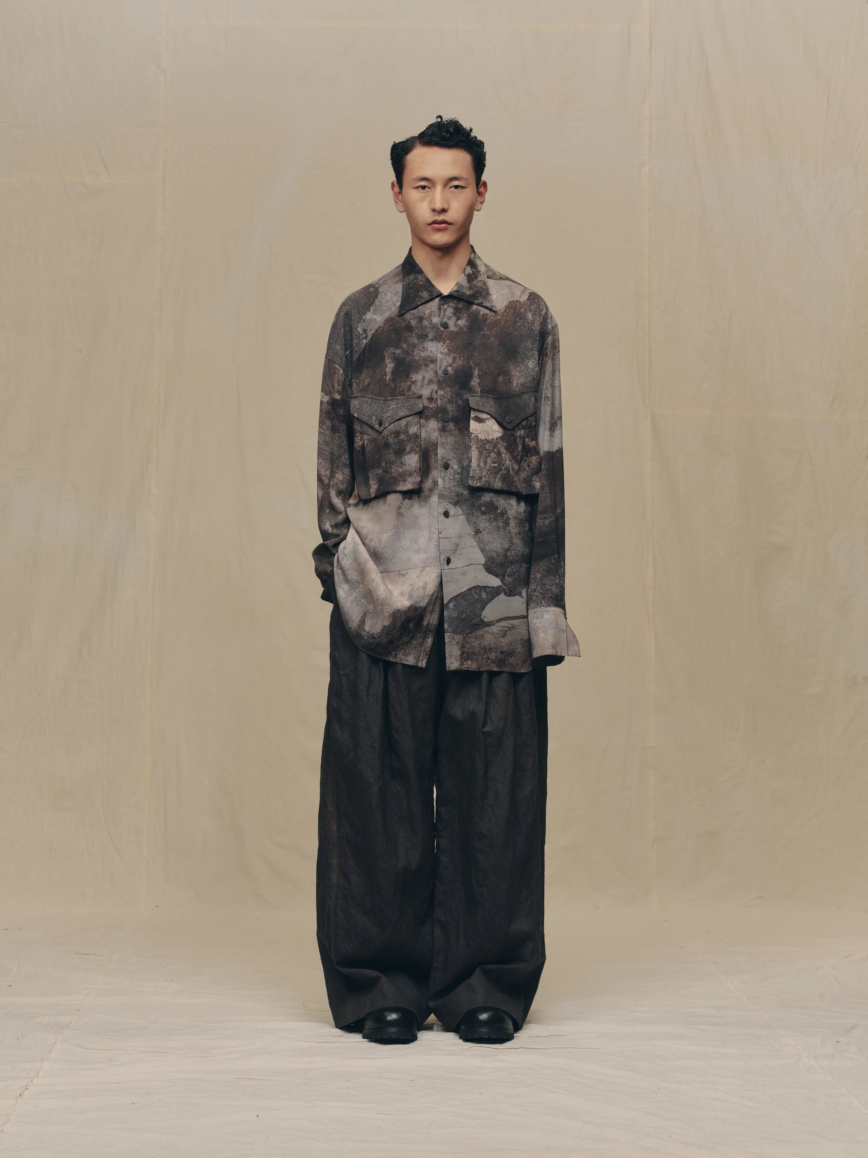 DIGITAL PRINT SILK SHIRT JACKET sold by ziggy chen