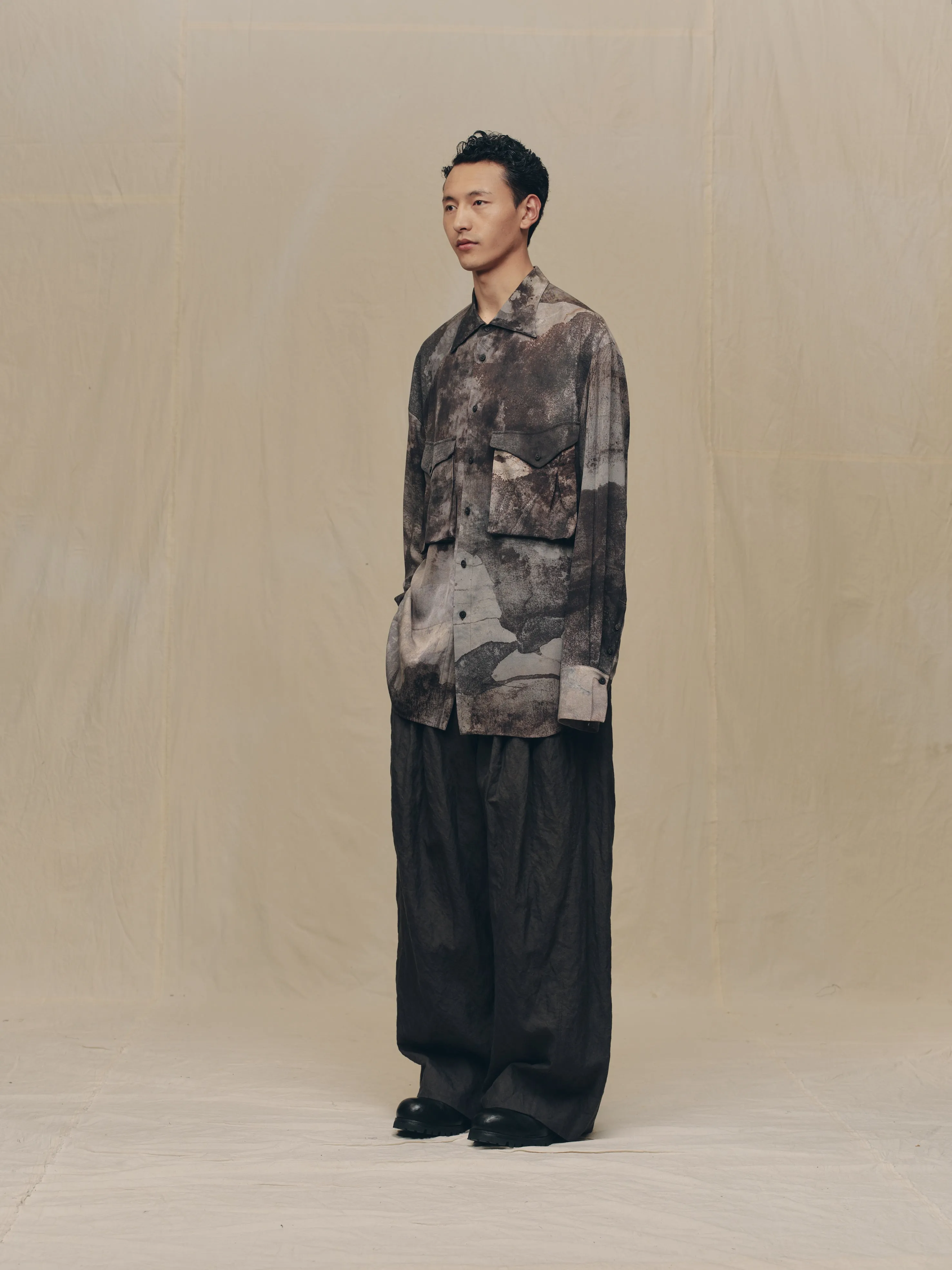 DIGITAL PRINT SILK SHIRT JACKET sold by ziggy chen product image thumbnail 2