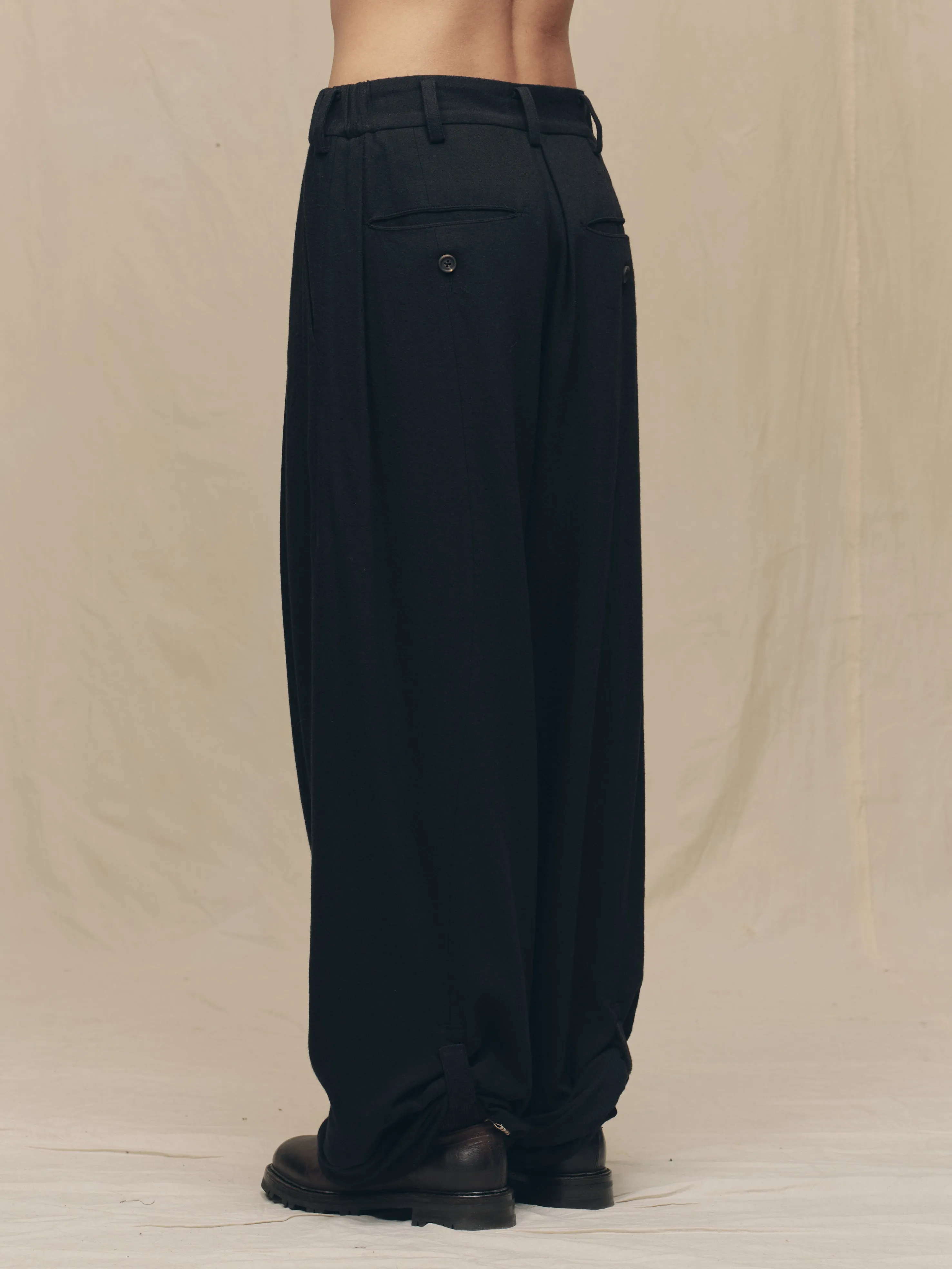 WIDE-LEG TROUSERS WITH PULL TABS sold by ziggy chen product image thumbnail 3