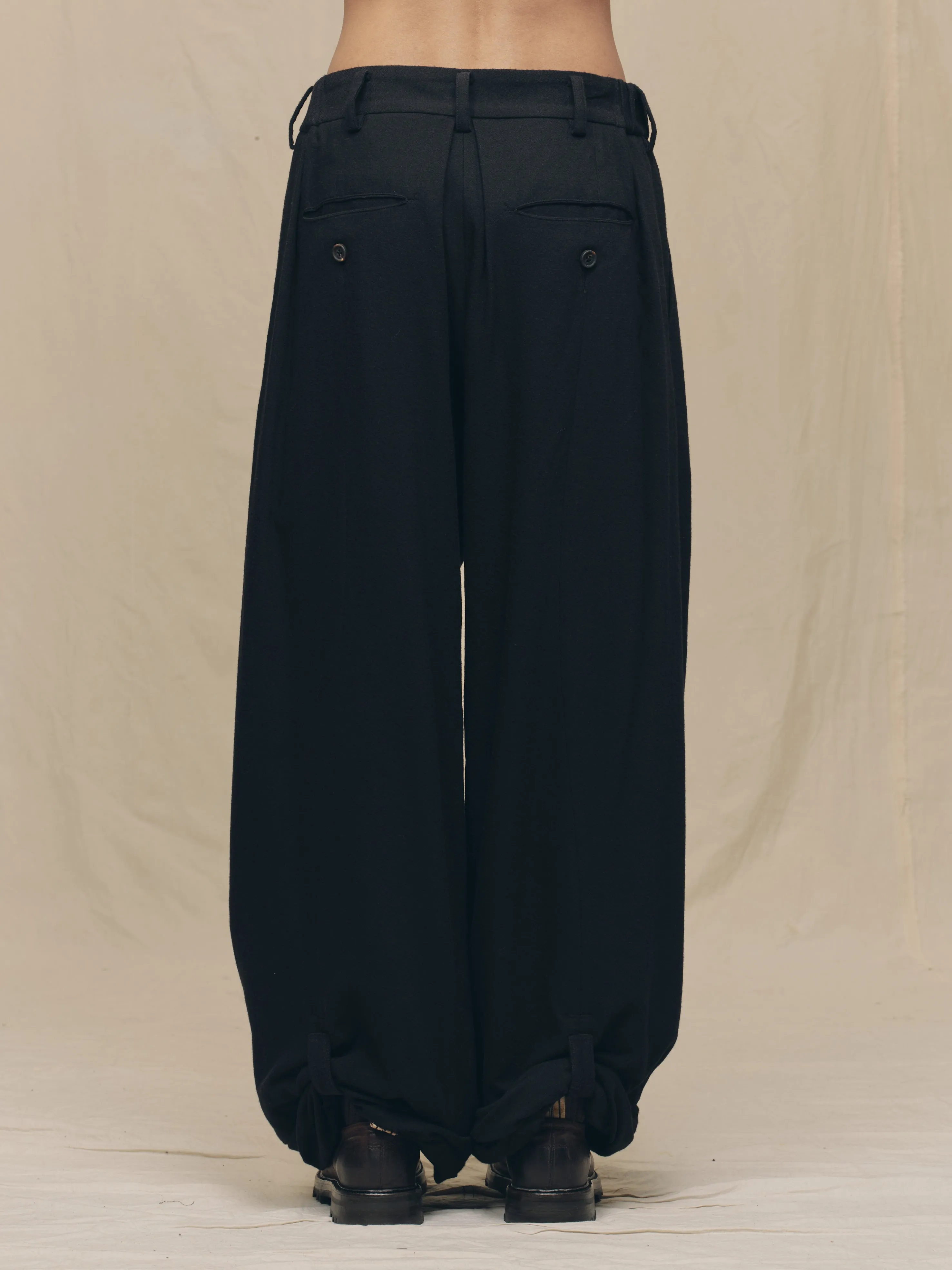 WIDE-LEG TROUSERS WITH PULL TABS sold by ziggy chen product image thumbnail 4