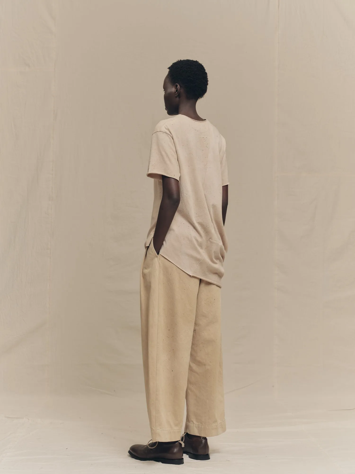 DECONSTRUCTED V-NECK T-SHIRT sold by ziggy chen product image thumbnail 3