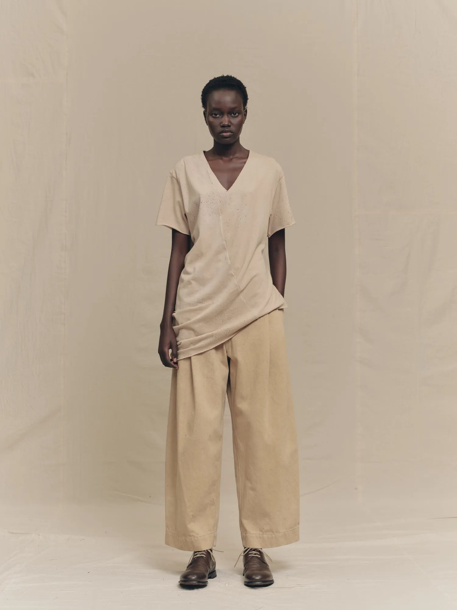 DECONSTRUCTED V-NECK T-SHIRT sold by ziggy chen