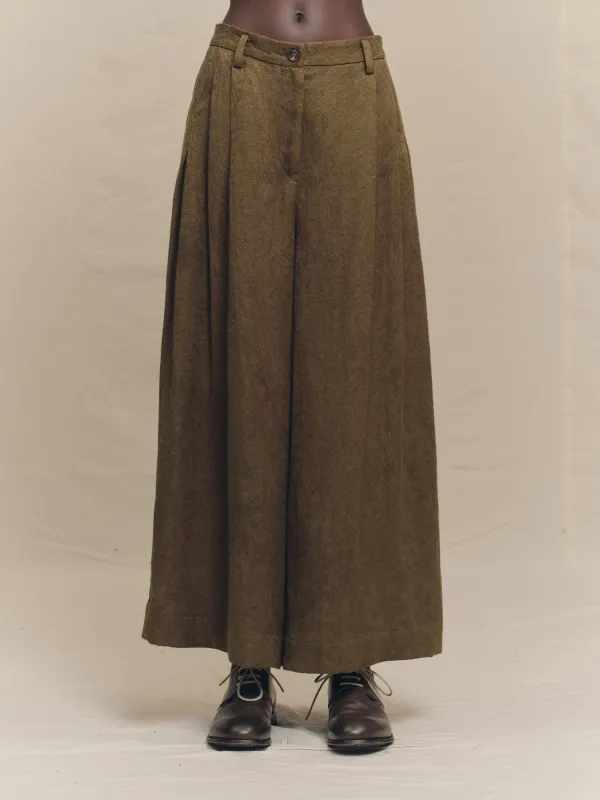 JACQUARD WIDE LEG TROUSERS sold by ziggy chen