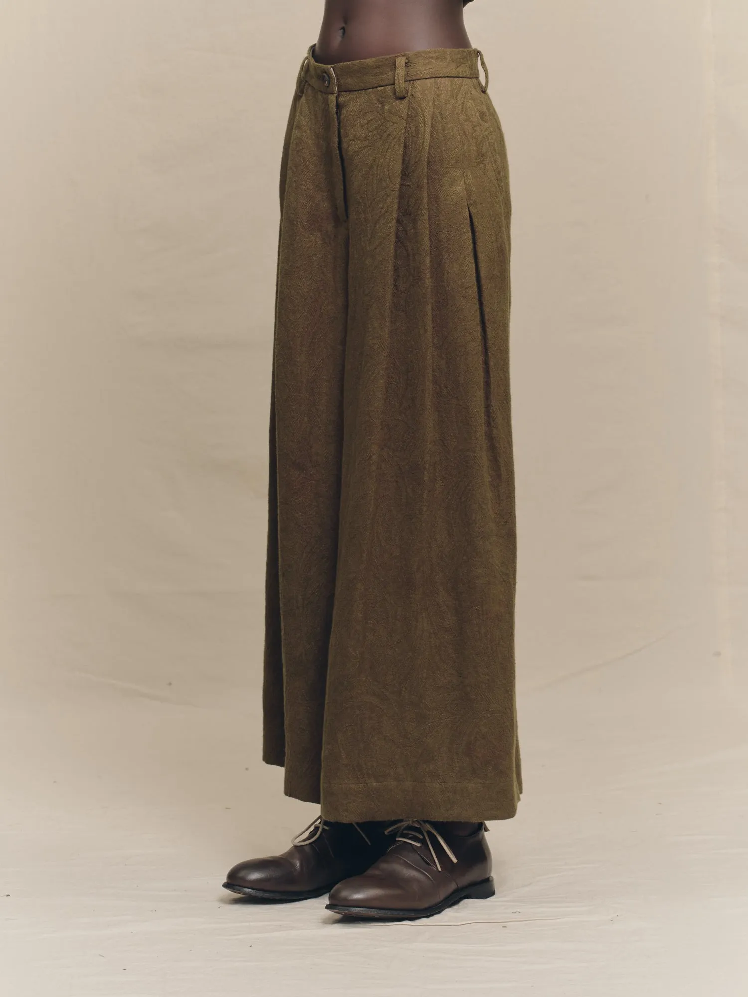 JACQUARD WIDE LEG TROUSERS sold by ziggy chen product image thumbnail 2