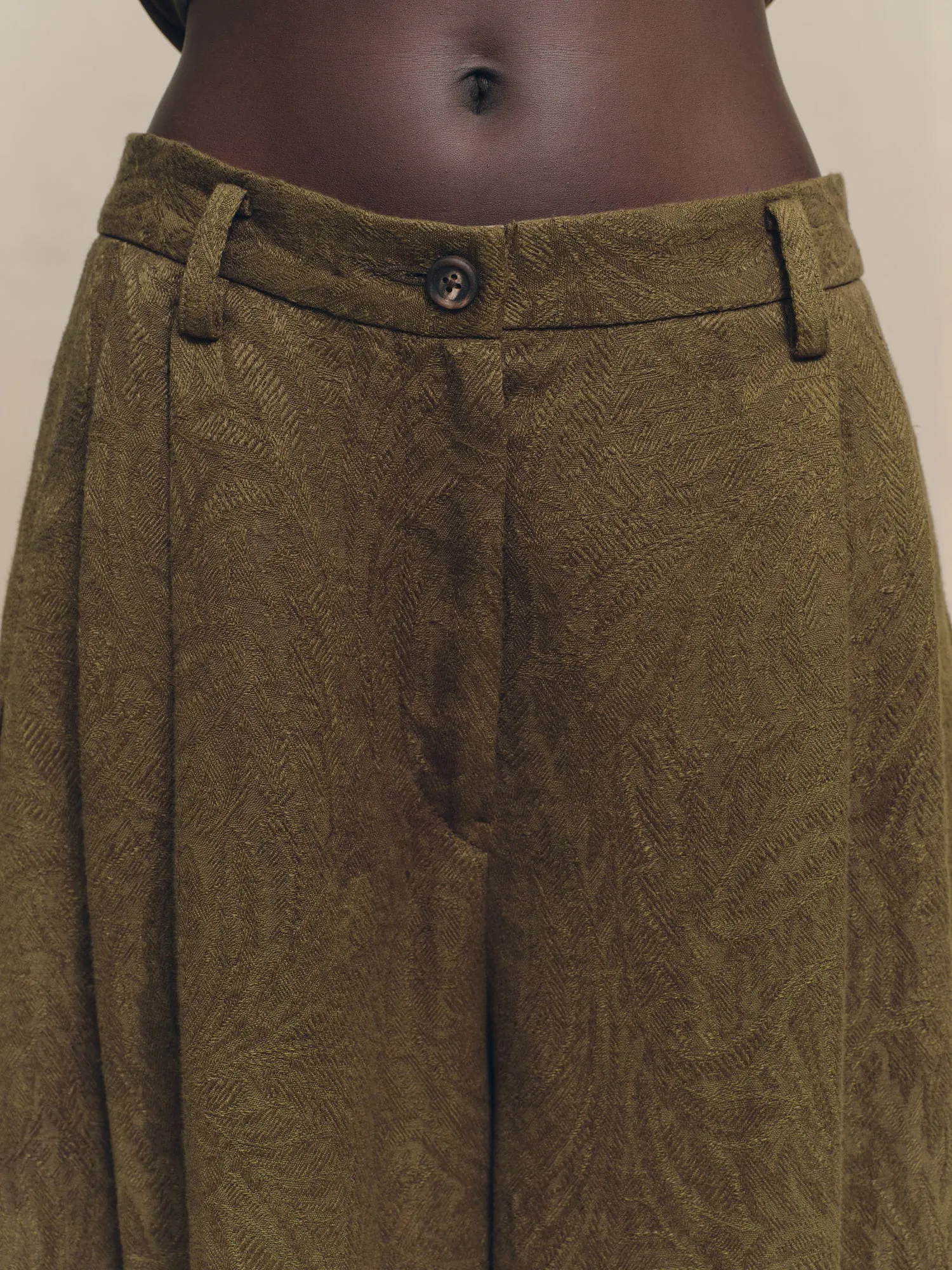 JACQUARD WIDE LEG TROUSERS sold by ziggy chen product image thumbnail 5