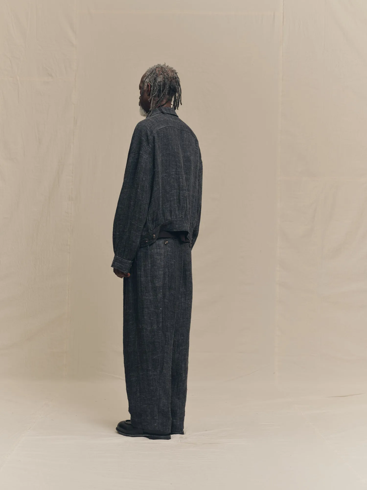 SPREAD COLLAR CROPPED JACKET sold by ziggy chen product image thumbnail 3