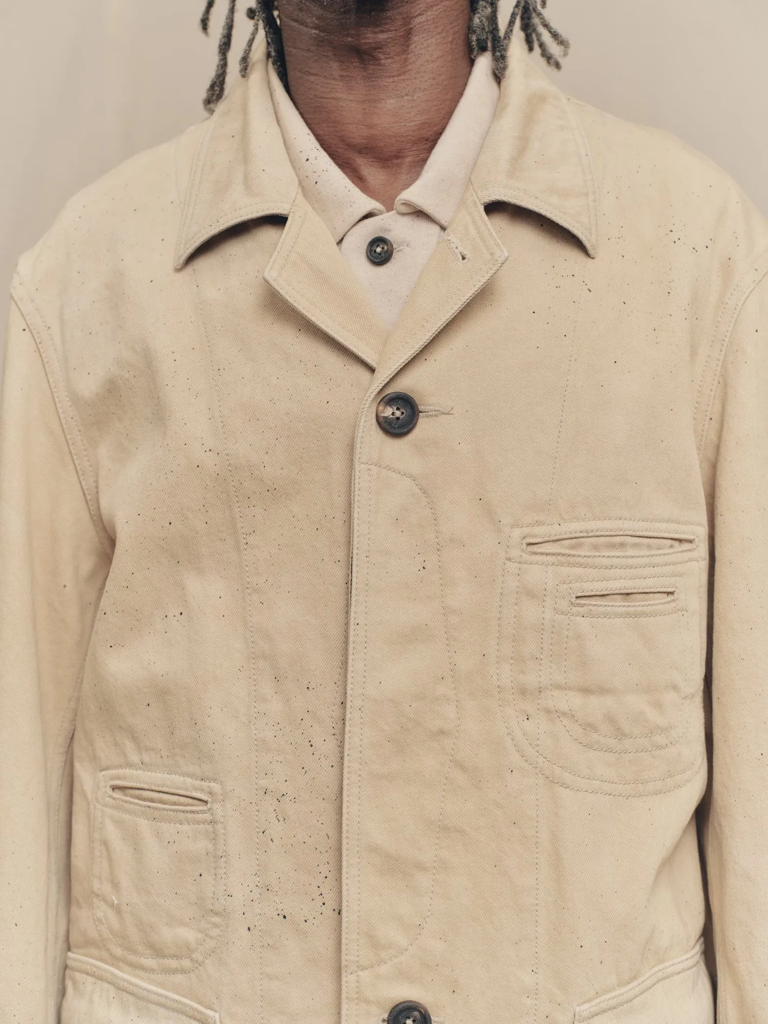 DENIM FIELD JACKET sold by ziggy chen product image thumbnail 5