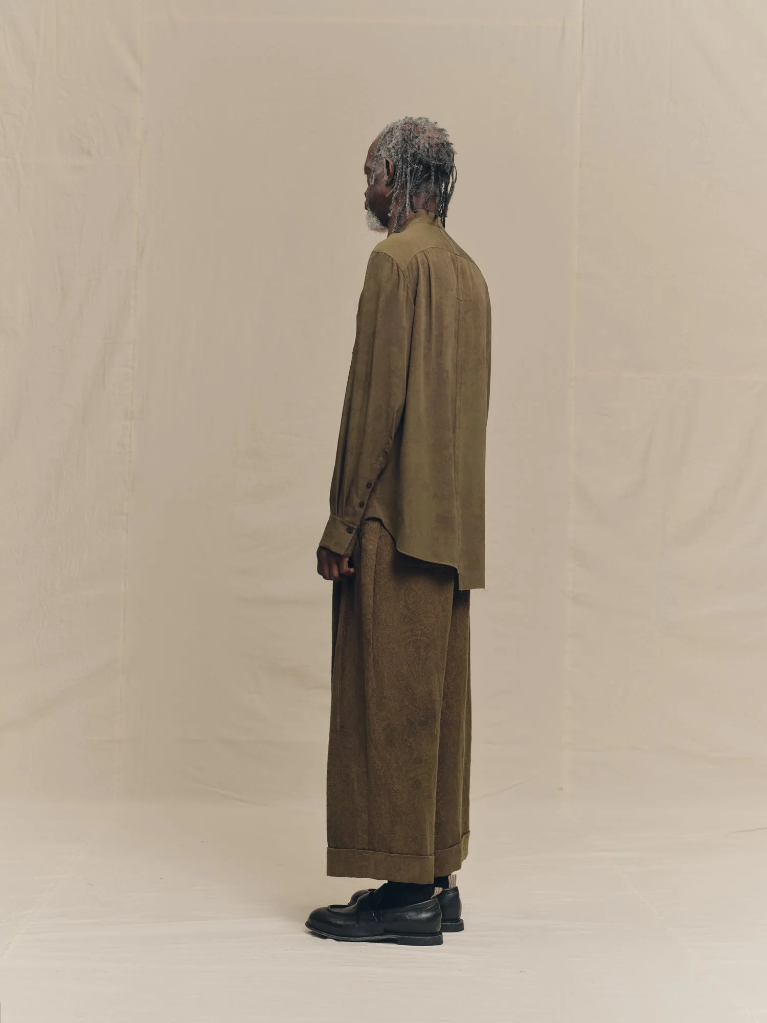 MANDARIN COLLAR SHIRT sold by ziggy chen product image thumbnail 3